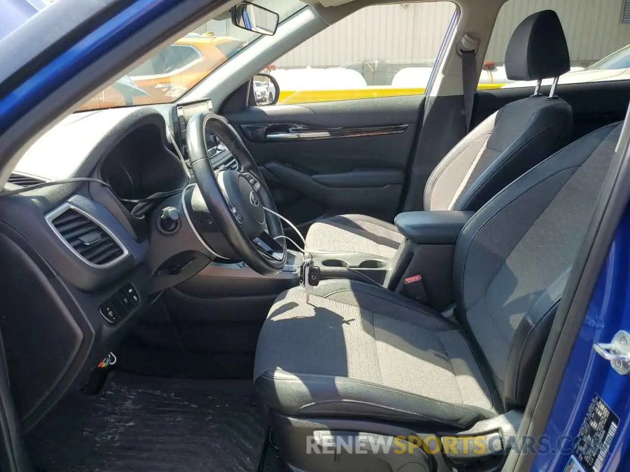 7 fotografías del automóvil dañado KNDEUCAA6M7100149 KIA SELTOS 2021