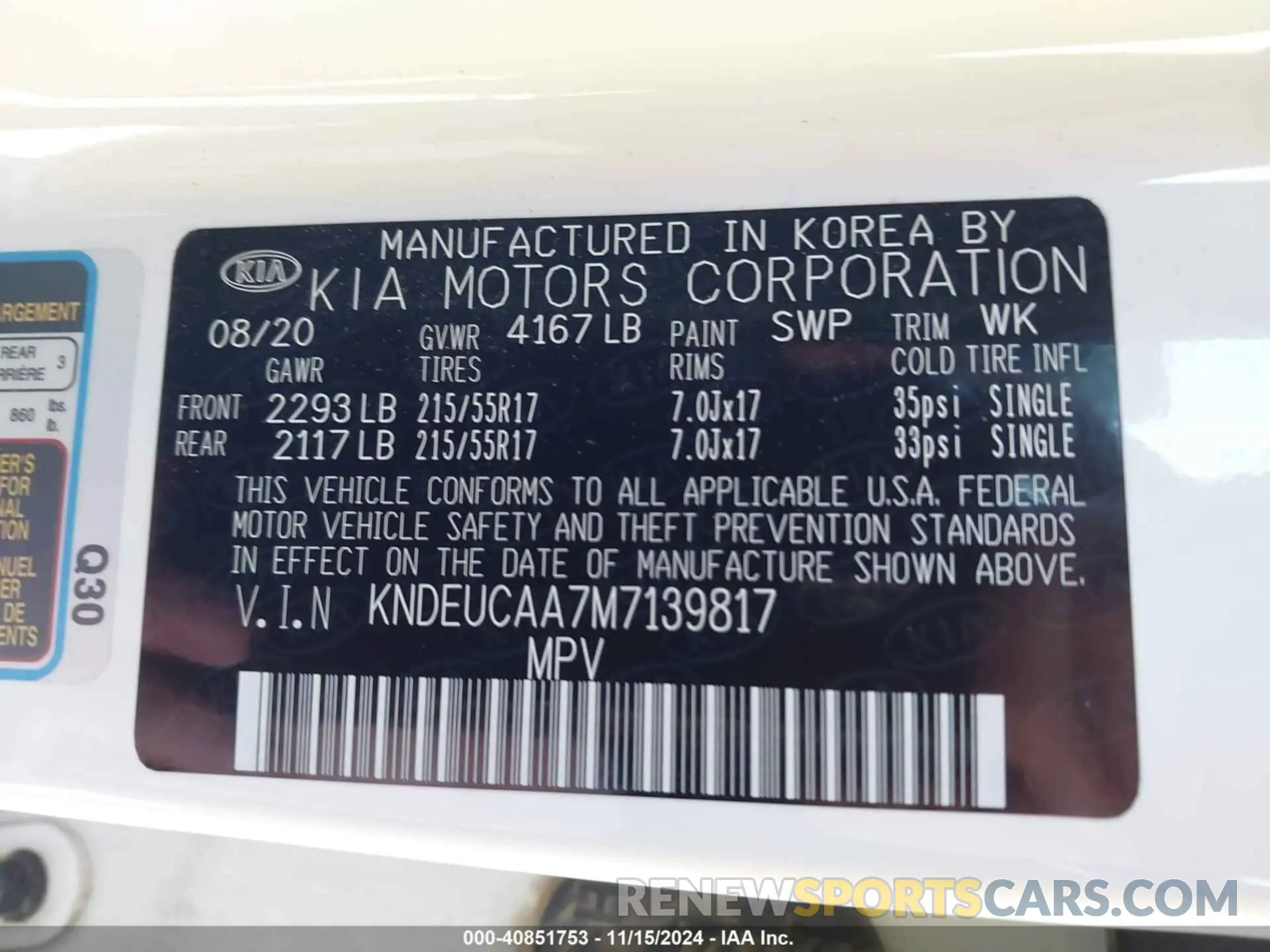 9 fotografías del automóvil dañado KNDEUCAA7M7139817 KIA SELTOS 2021