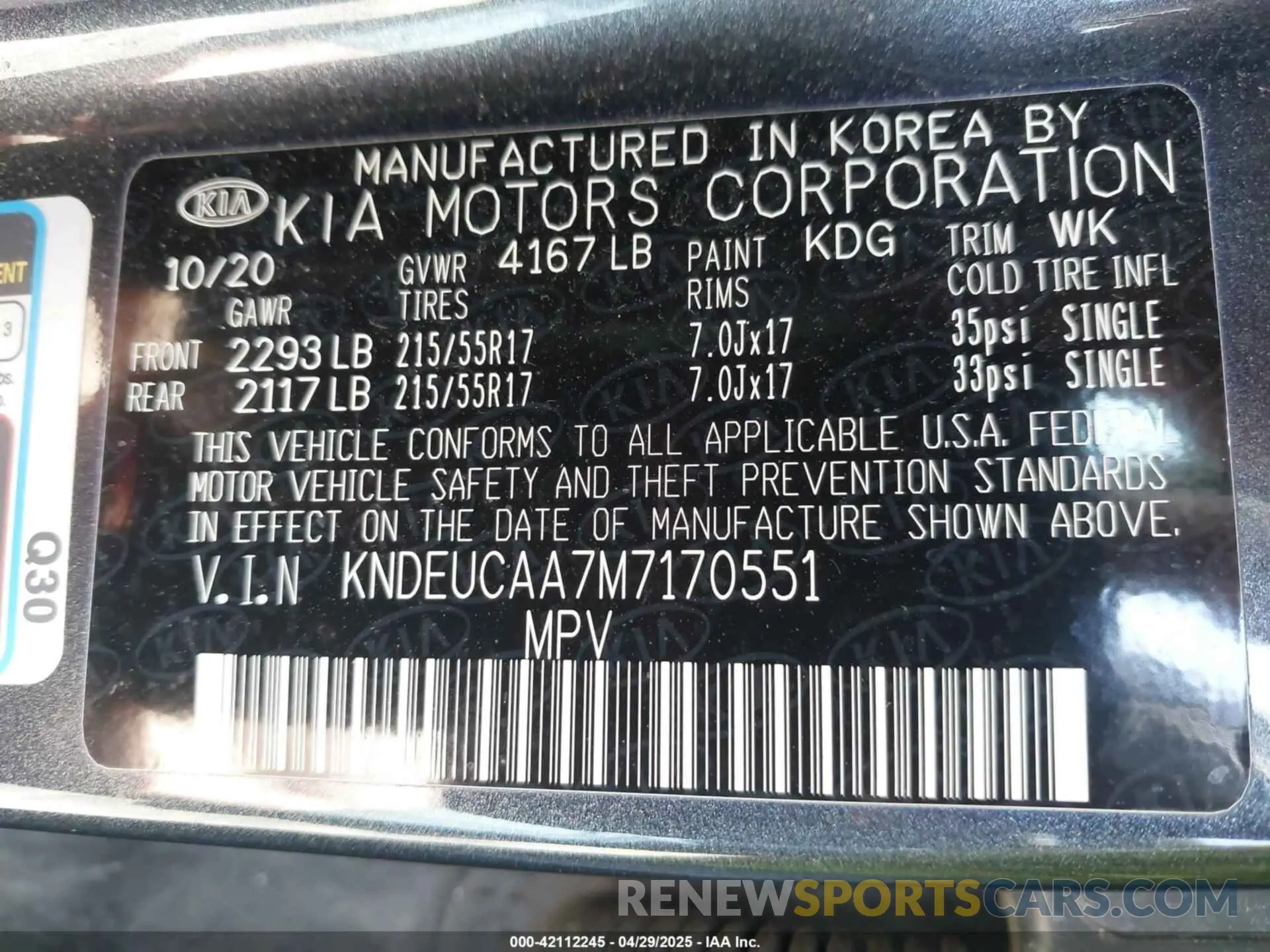 9 fotografías del automóvil dañado KNDEUCAA7M7170551 KIA SELTOS 2021