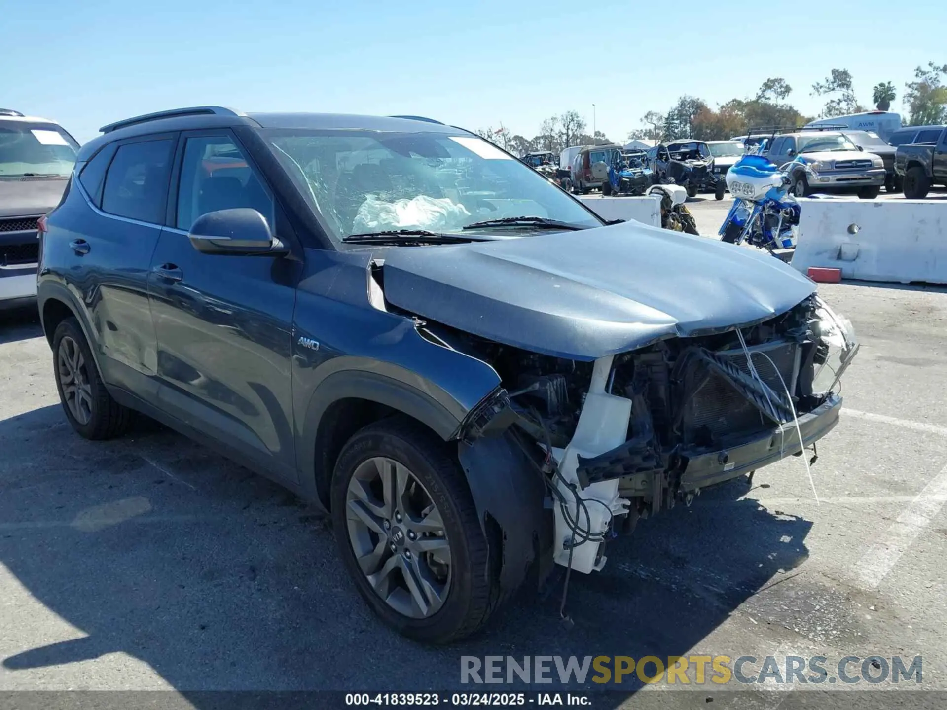 1 fotografías del automóvil dañado KNDEUCAA8M7173412 KIA SELTOS 2021
