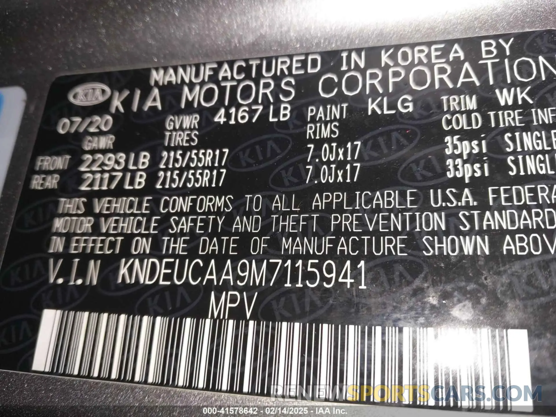 8 fotografías del automóvil dañado KNDEUCAA9M7115941 KIA SELTOS 2021