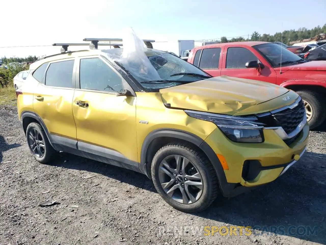 4 fotografías del automóvil dañado KNDEPCAA7N7263174 KIA SELTOS 2022
