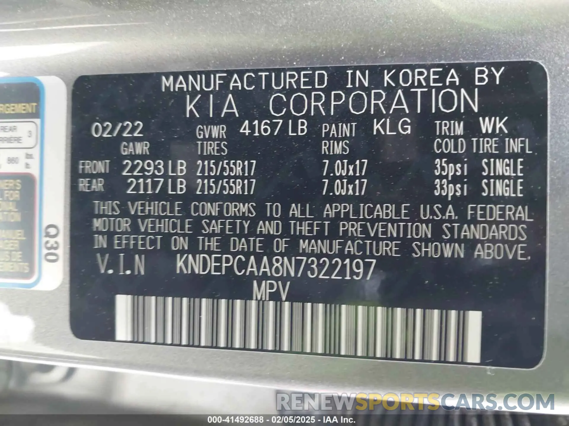9 fotografías del automóvil dañado KNDEPCAA8N7322197 KIA SELTOS 2022