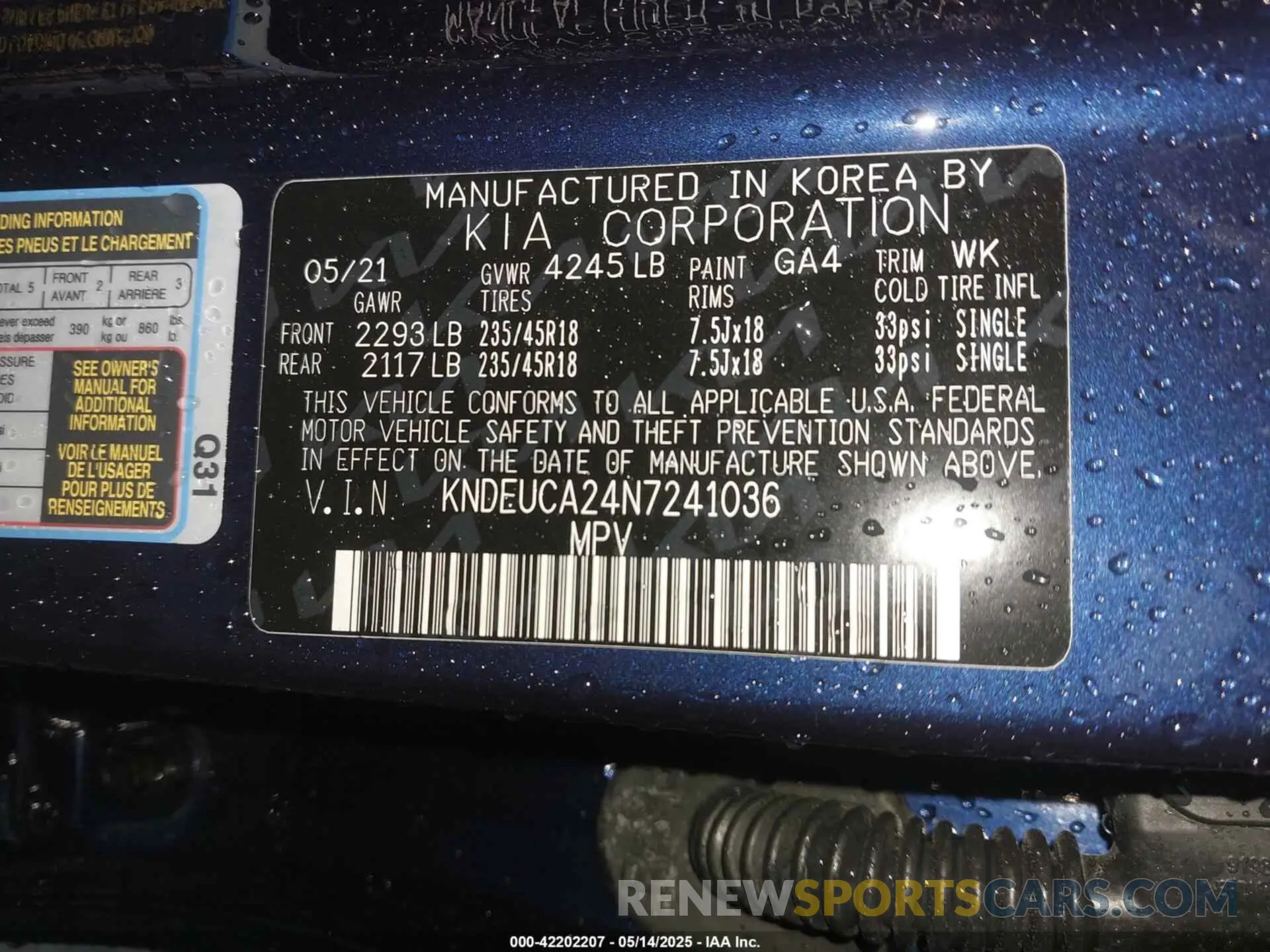 9 fotografías del automóvil dañado KNDEUCA24N7241036 KIA SELTOS 2022
