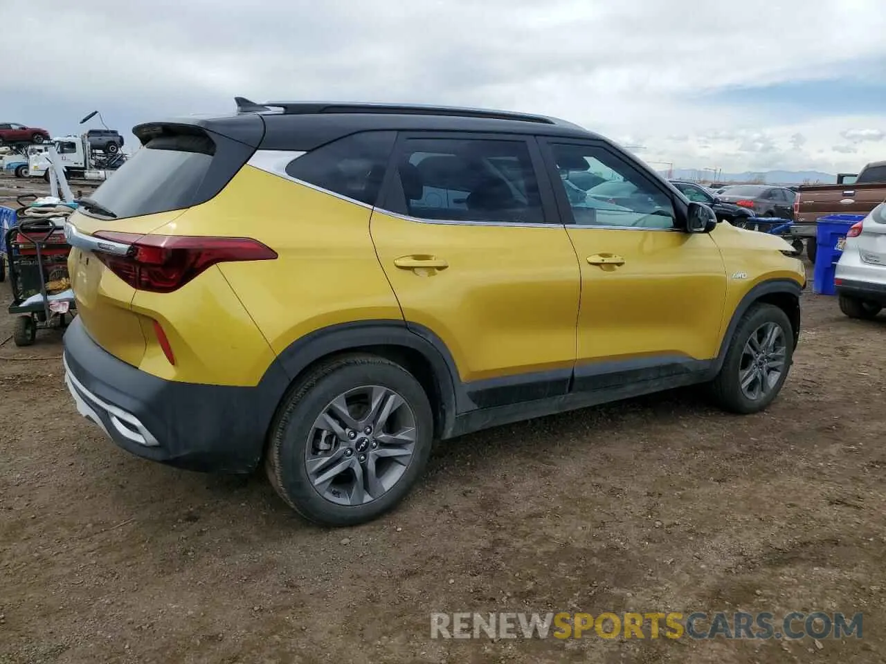 3 fotografías del automóvil dañado KNDEUCAA7N7250403 KIA SELTOS 2022