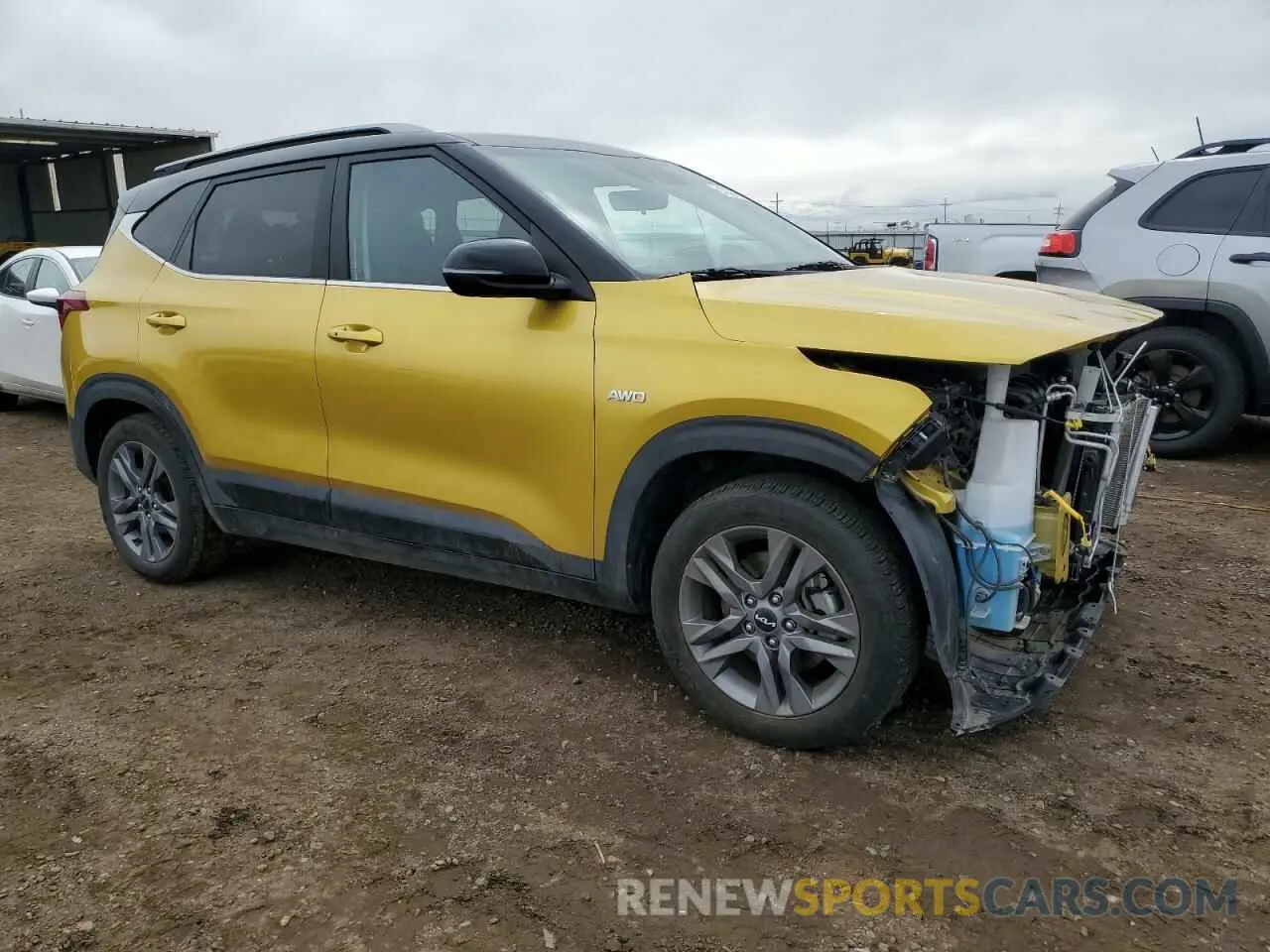 4 fotografías del automóvil dañado KNDEUCAA7N7250403 KIA SELTOS 2022