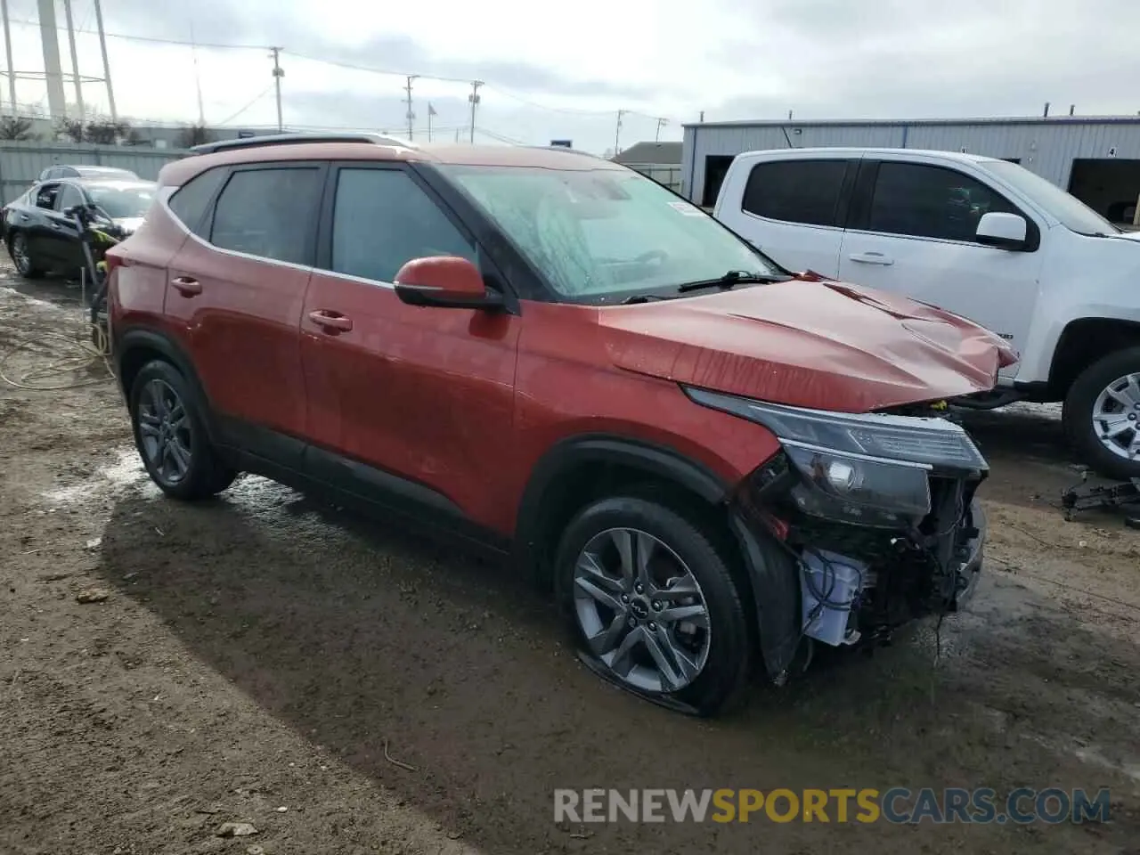 4 fotografías del automóvil dañado KNDEU2AA1P7393926 KIA SELTOS 2023