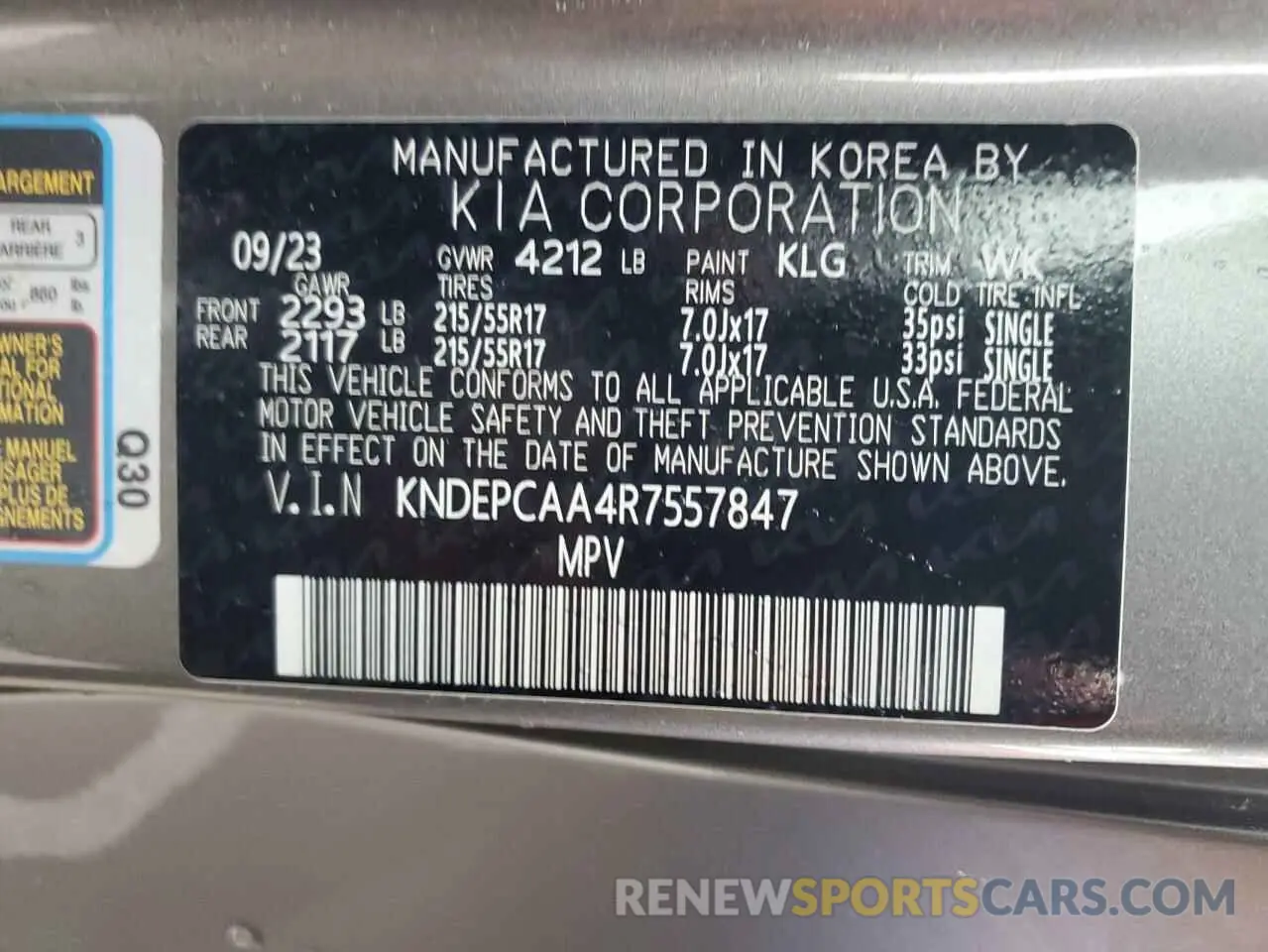 14 fotografías del automóvil dañado KNDEPCAA4R7557847 KIA SELTOS 2024