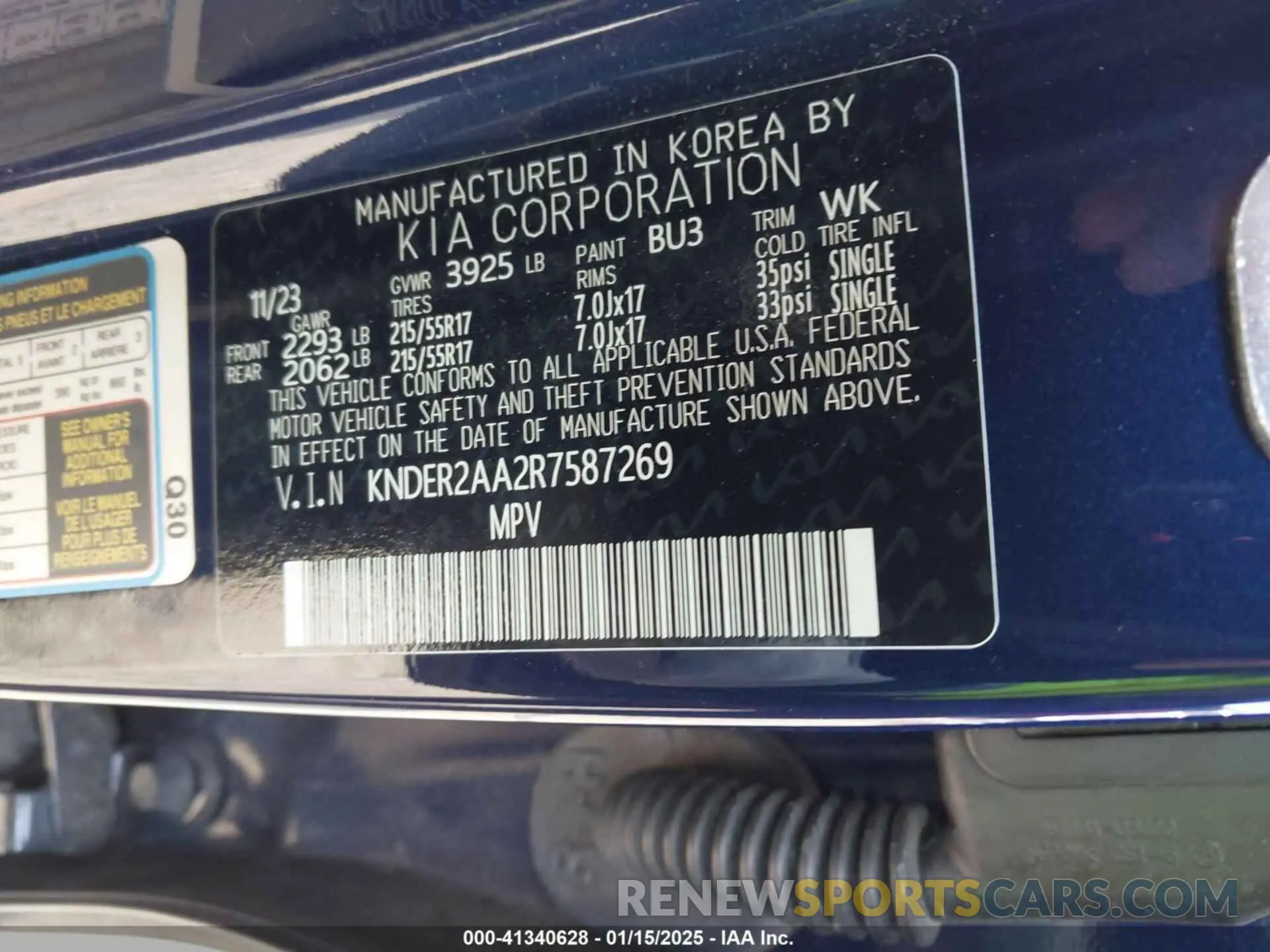 9 fotografías del automóvil dañado KNDER2AA2R7587269 KIA SELTOS 2024