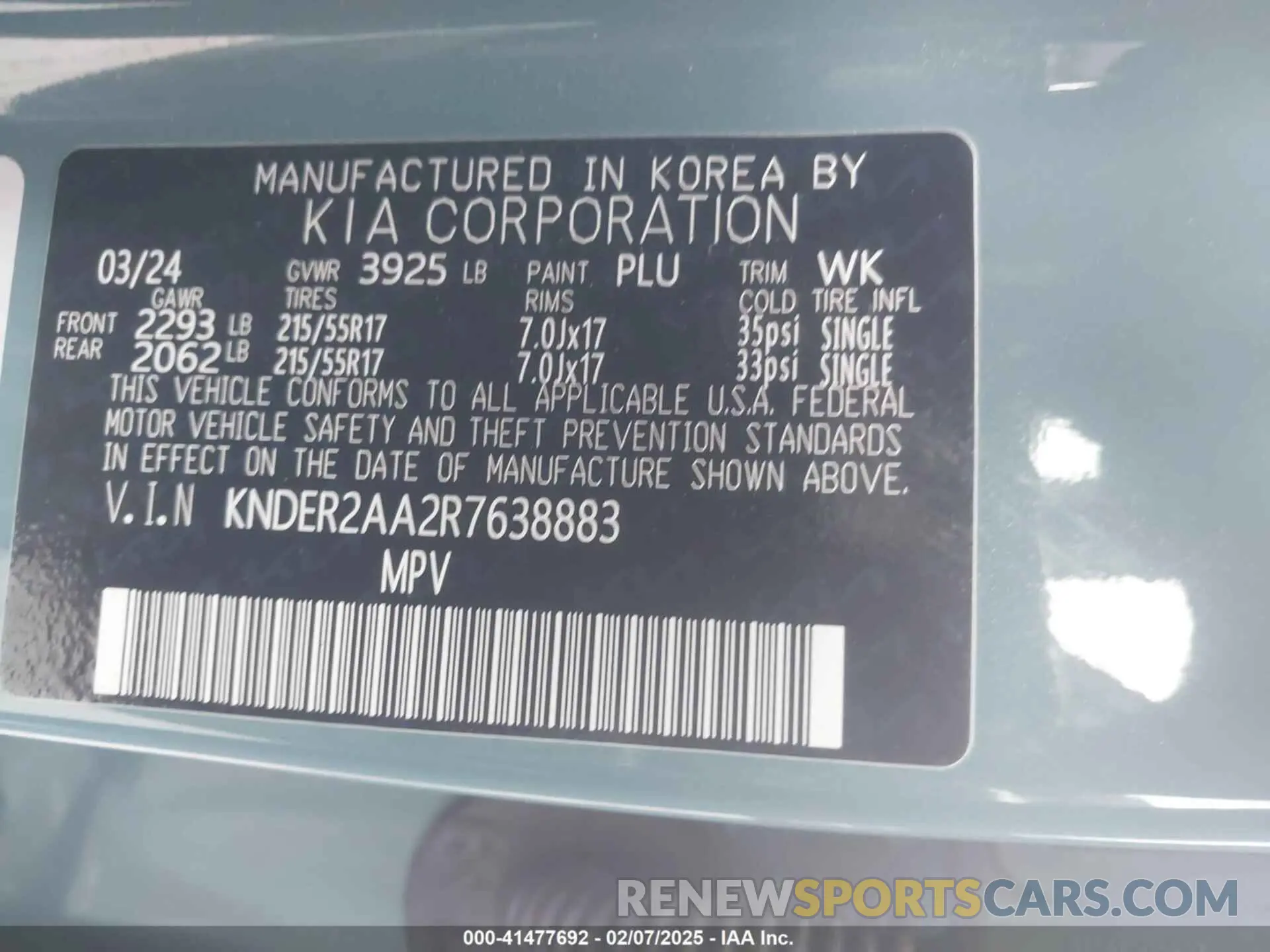 9 fotografías del automóvil dañado KNDER2AA2R7638883 KIA SELTOS 2024