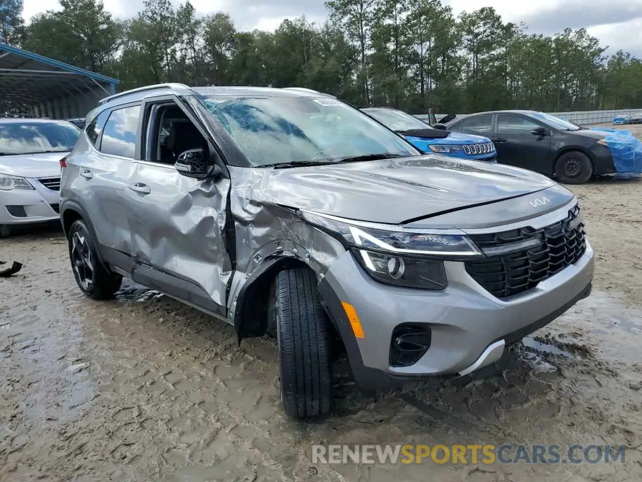 4 fotografías del automóvil dañado KNDER2AA3R7654509 KIA SELTOS 2024
