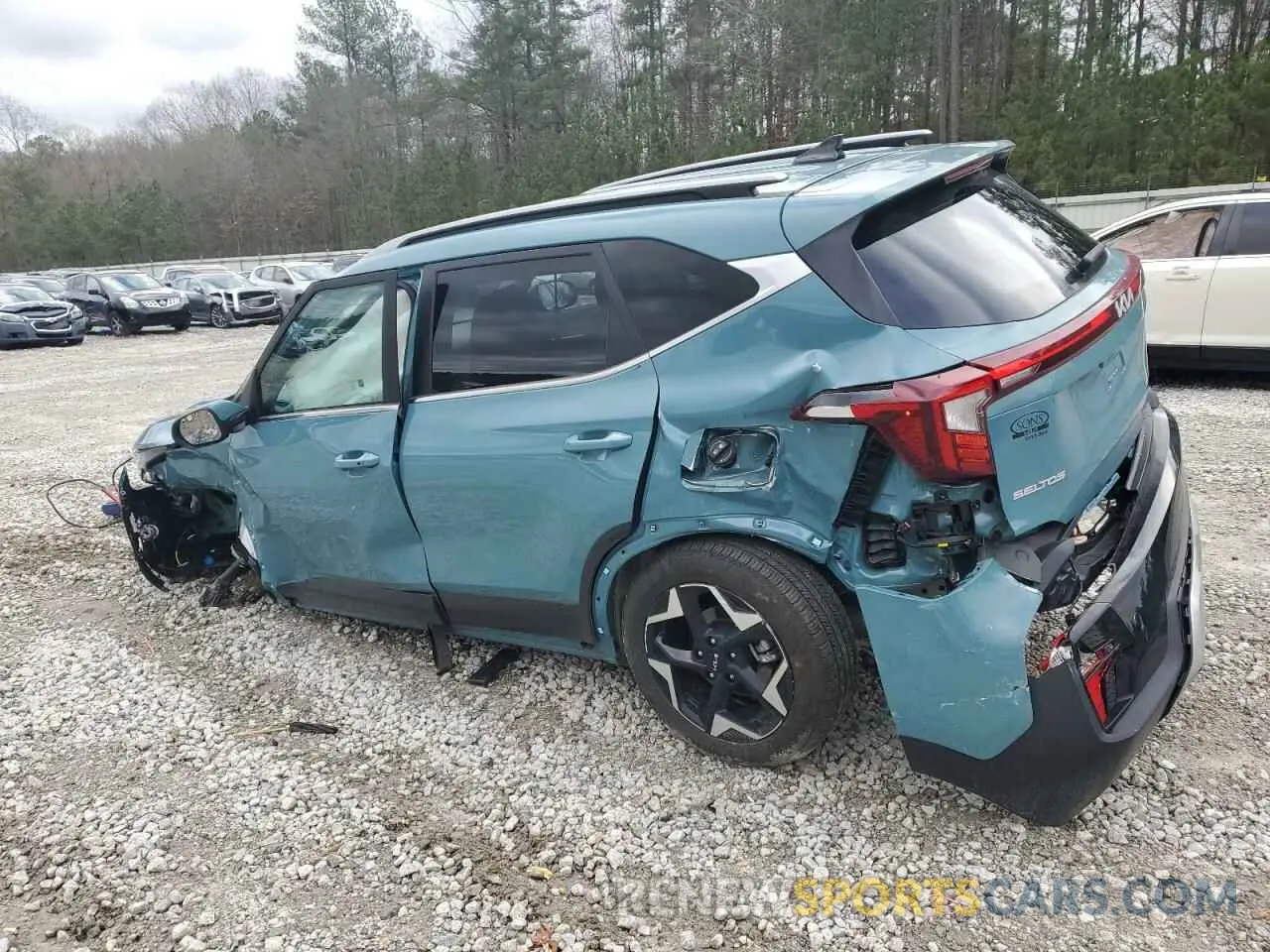 2 fotografías del automóvil dañado KNDER2AA5R7653071 KIA SELTOS 2024