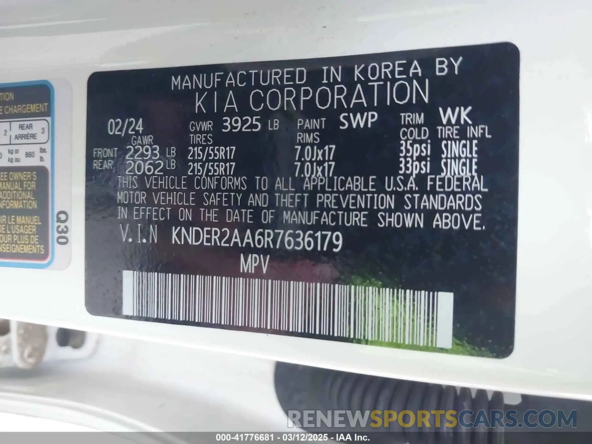 9 fotografías del automóvil dañado KNDER2AA6R7636179 KIA SELTOS 2024