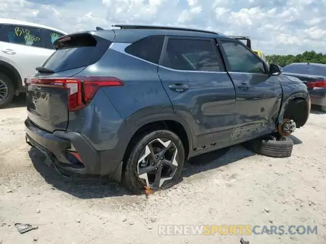 3 fotografías del automóvil dañado KNDER2AA9R7583476 KIA SELTOS 2024