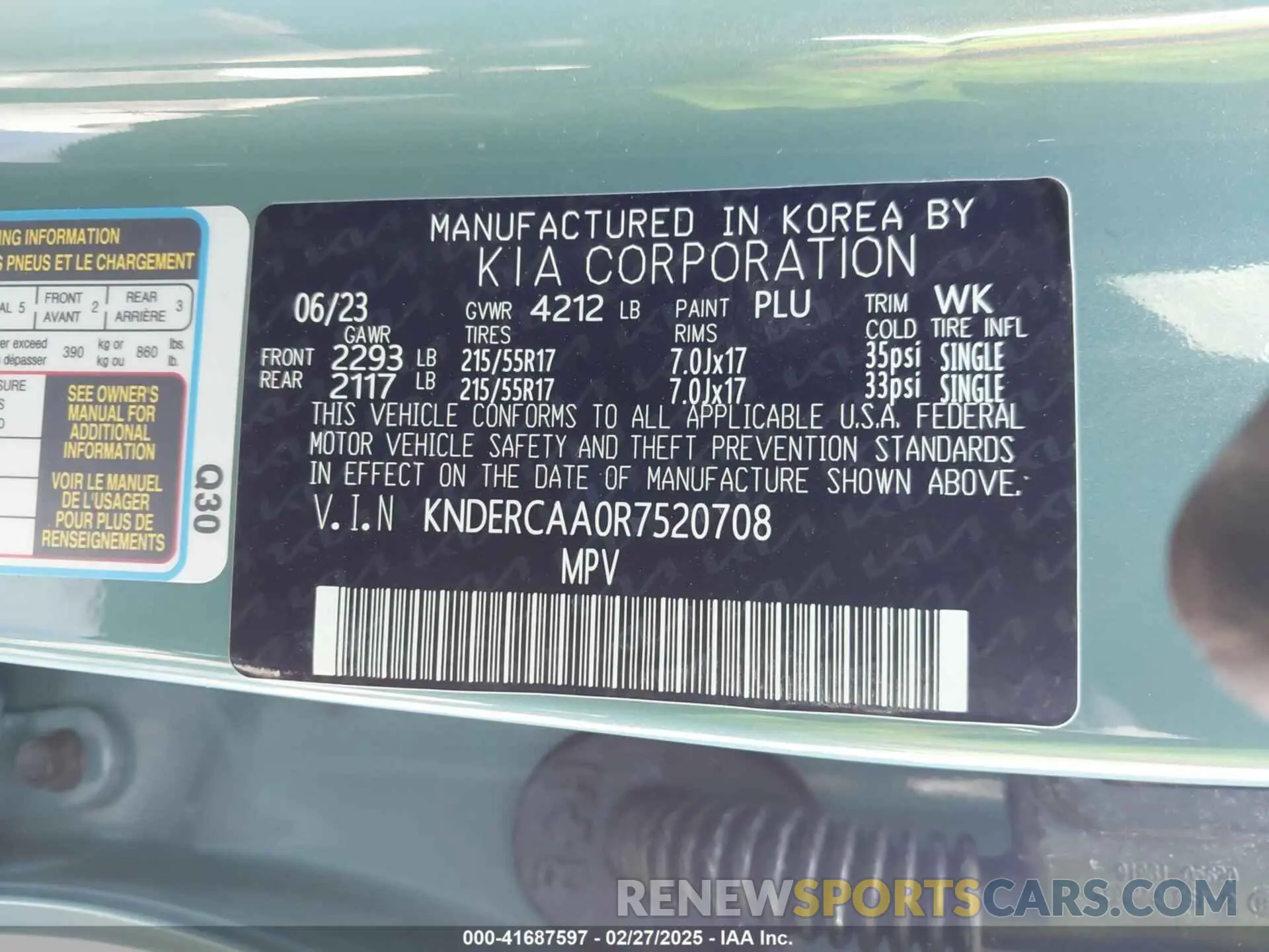 9 fotografías del automóvil dañado KNDERCAA0R7520708 KIA SELTOS 2024