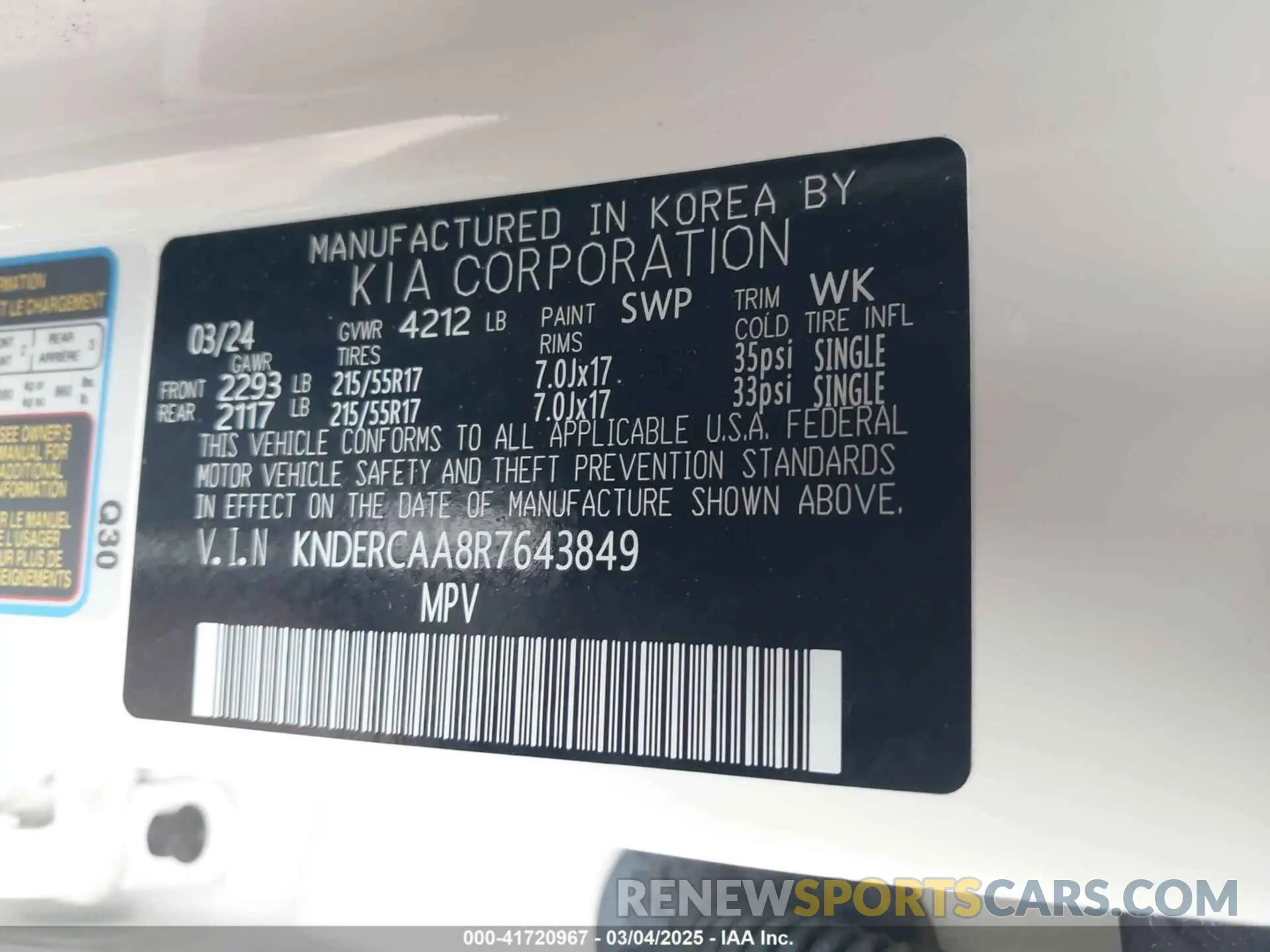 9 fotografías del automóvil dañado KNDERCAA8R7643849 KIA SELTOS 2024