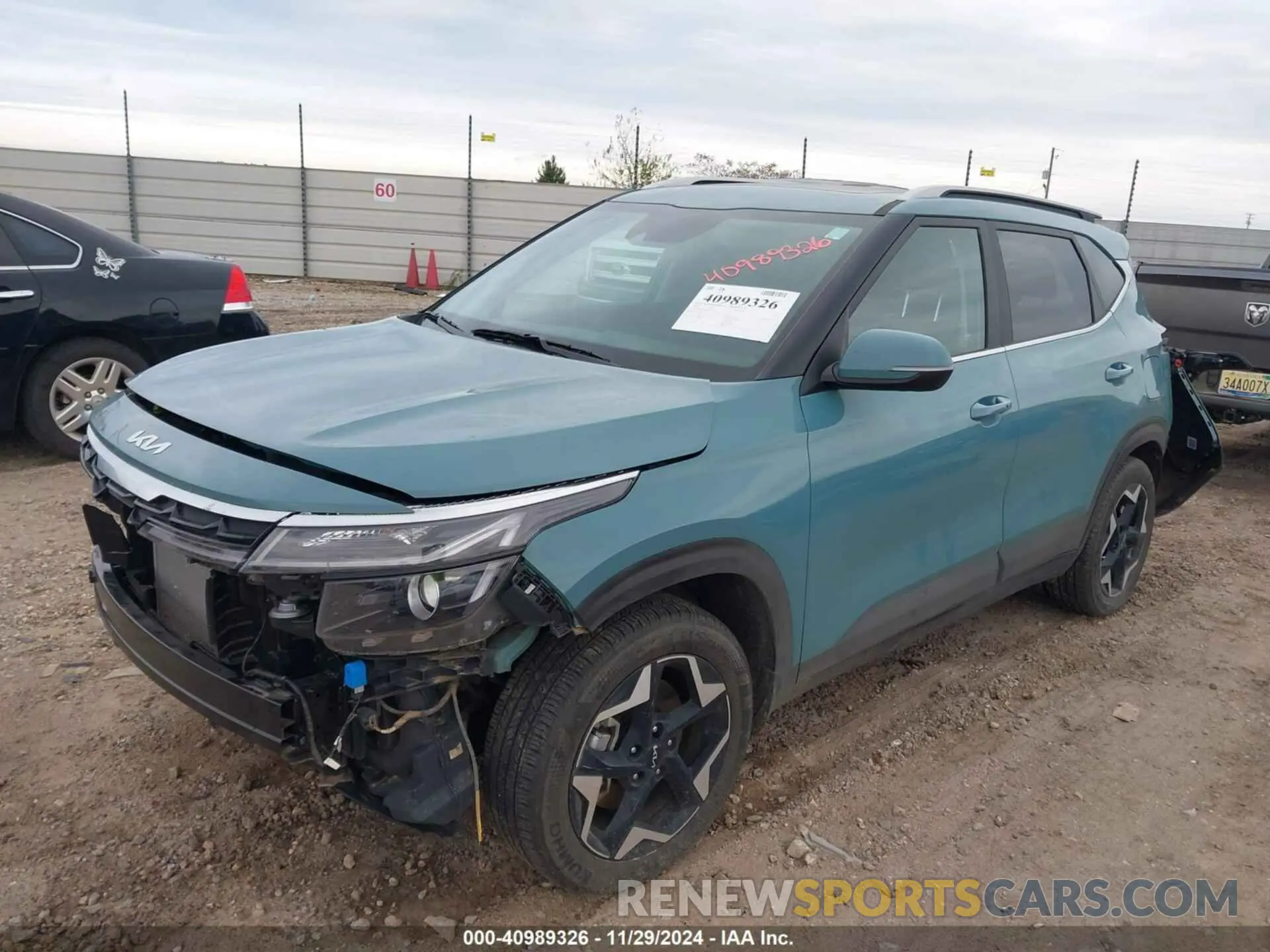 2 fotografías del automóvil dañado KNDERCAA9R7519962 KIA SELTOS 2024