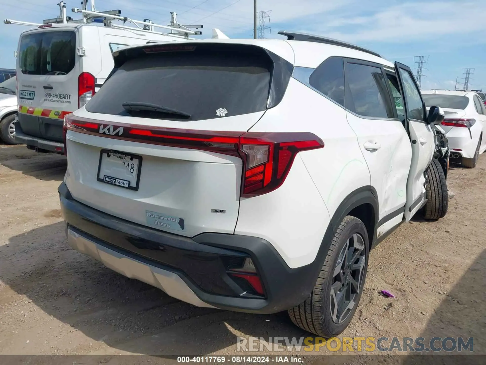 4 fotografías del automóvil dañado KNDETCA70R7572779 KIA SELTOS 2024