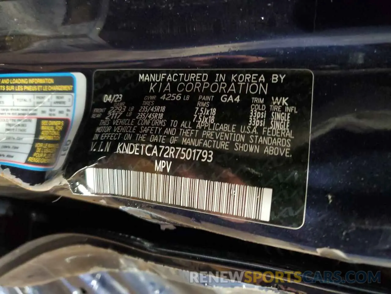 14 fotografías del automóvil dañado KNDETCA72R7501793 KIA SELTOS 2024