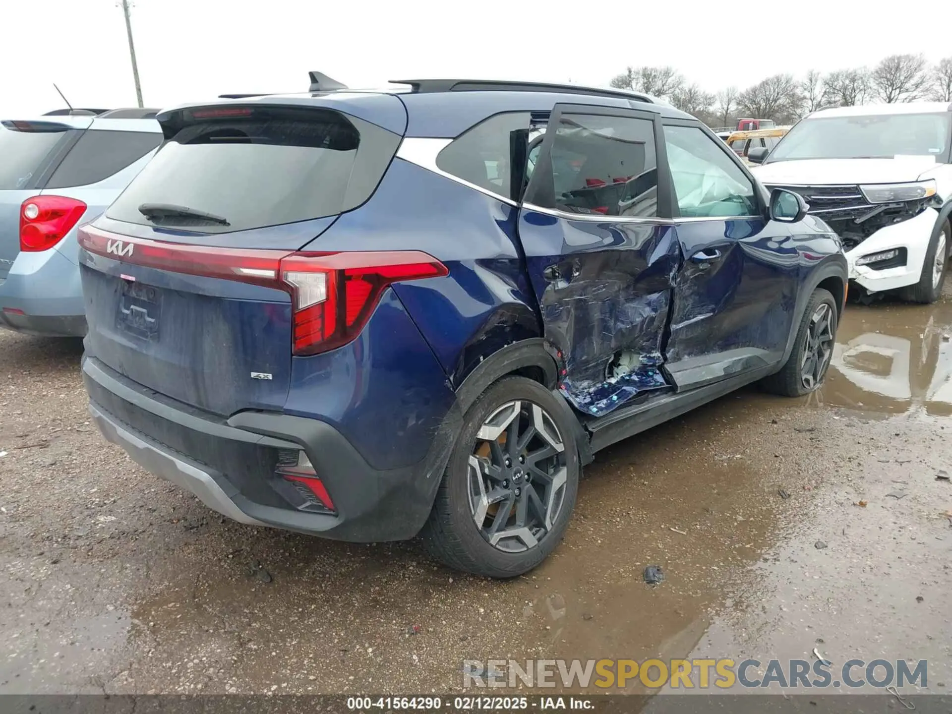 4 fotografías del automóvil dañado KNDETCA75R7639070 KIA SELTOS 2024