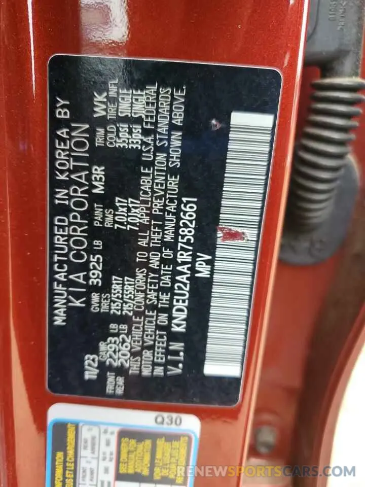 13 fotografías del automóvil dañado KNDEU2AA1R7582661 KIA SELTOS 2024