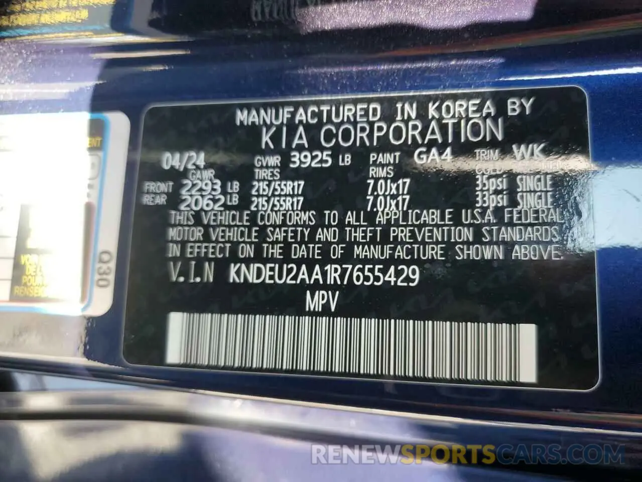 14 fotografías del automóvil dañado KNDEU2AA1R7655429 KIA SELTOS 2024
