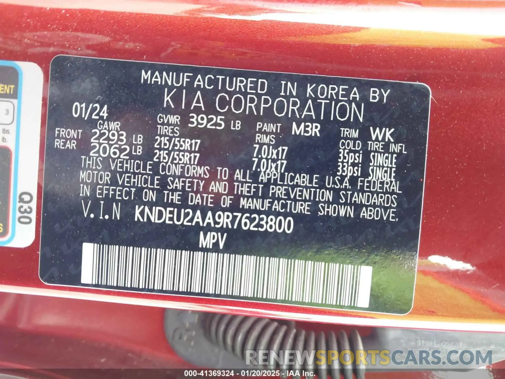 9 fotografías del automóvil dañado KNDEU2AA9R7623800 KIA SELTOS 2024