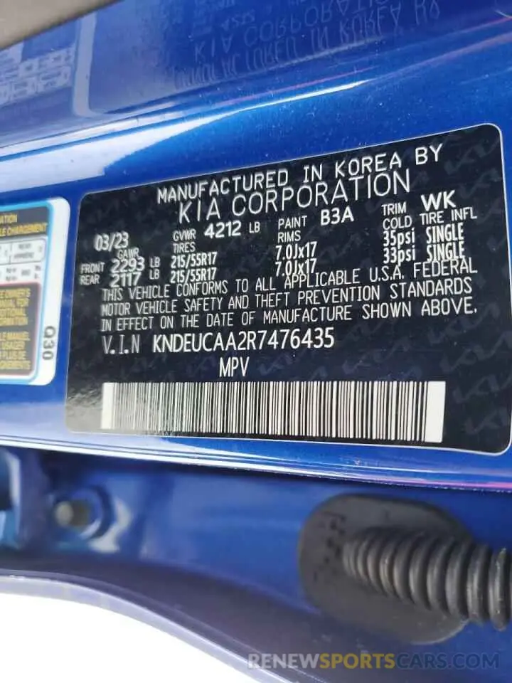 14 fotografías del automóvil dañado KNDEUCAA2R7476435 KIA SELTOS 2024