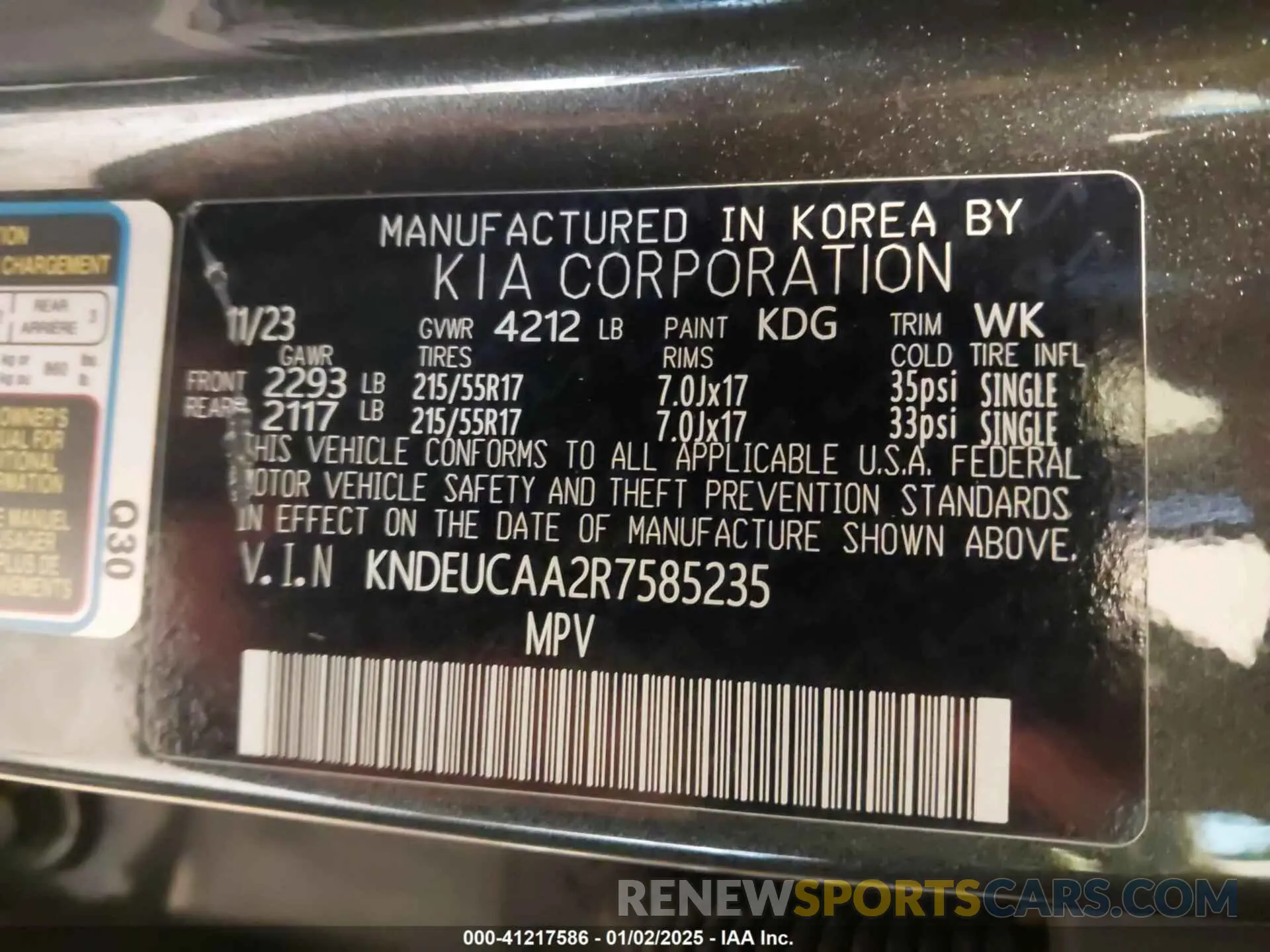 9 fotografías del automóvil dañado KNDEUCAA2R7585235 KIA SELTOS 2024