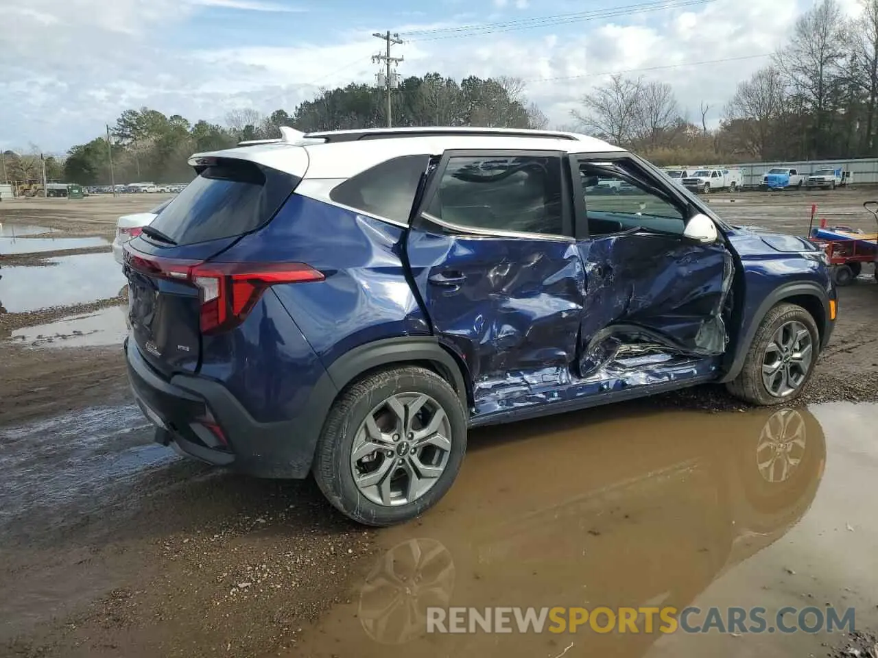 3 fotografías del automóvil dañado KNDEUCAA4R7560062 KIA SELTOS 2024