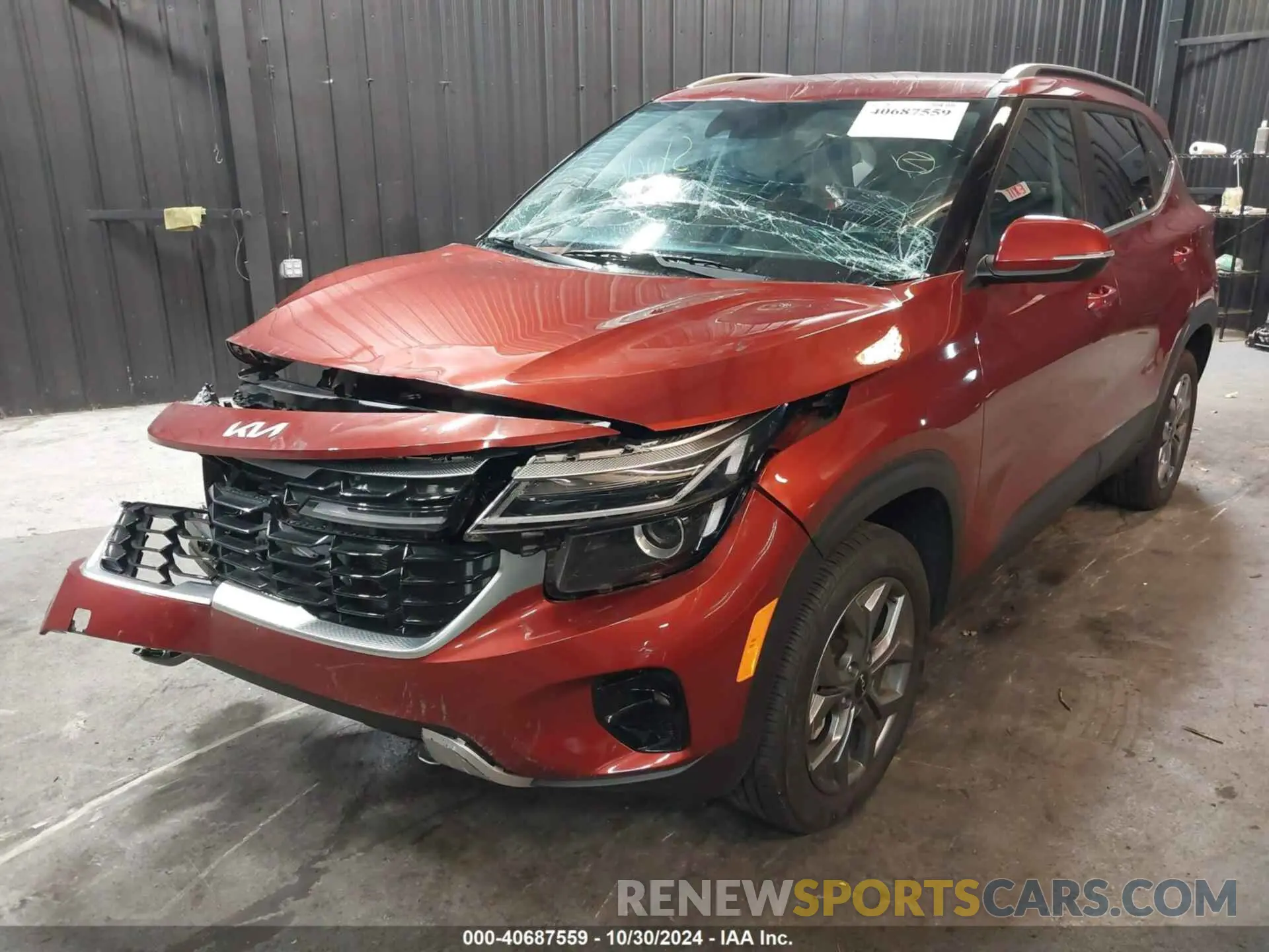 2 fotografías del automóvil dañado KNDEUCAA8R7606623 KIA SELTOS 2024