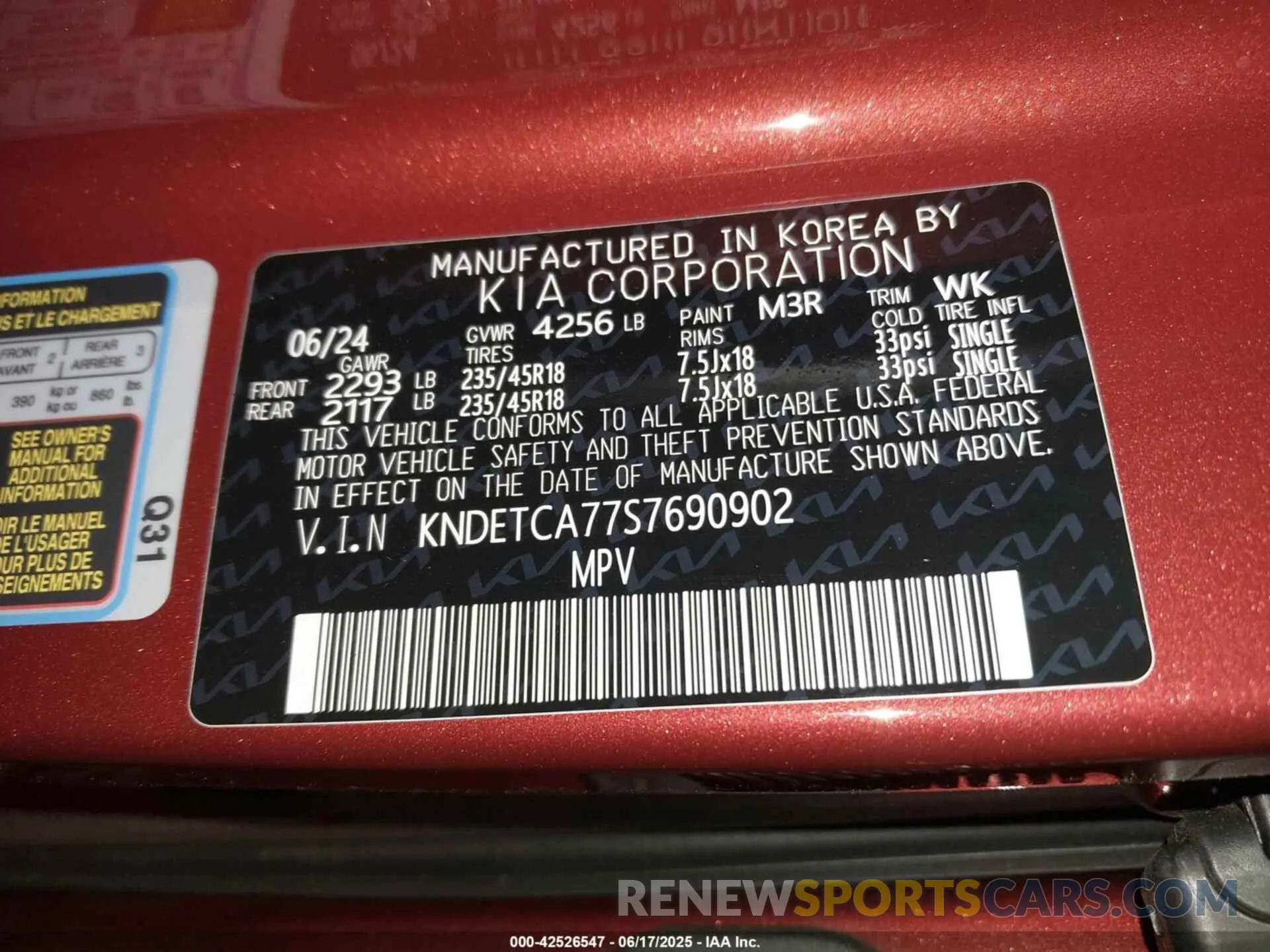 9 fotografías del automóvil dañado KNDETCA77S7690902 KIA SELTOS 2025