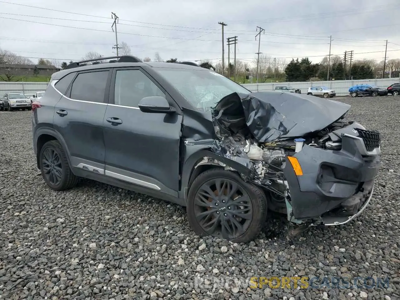 4 fotografías del automóvil dañado KNDEUCA24P7347845 KIA SELTOS NIG 2023