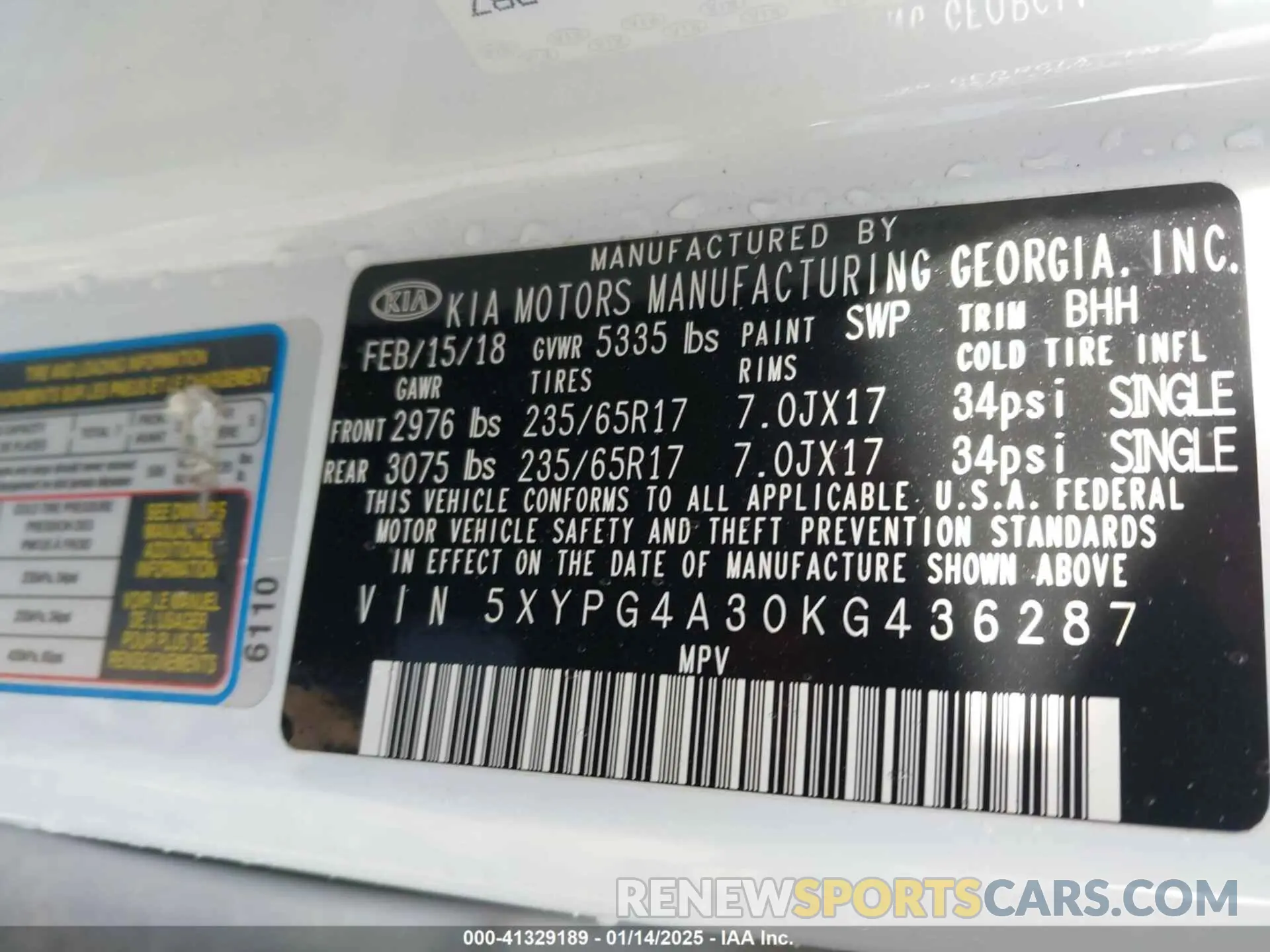 9 fotografías del automóvil dañado 5XYPG4A30KG436287 KIA SORENTO 2019