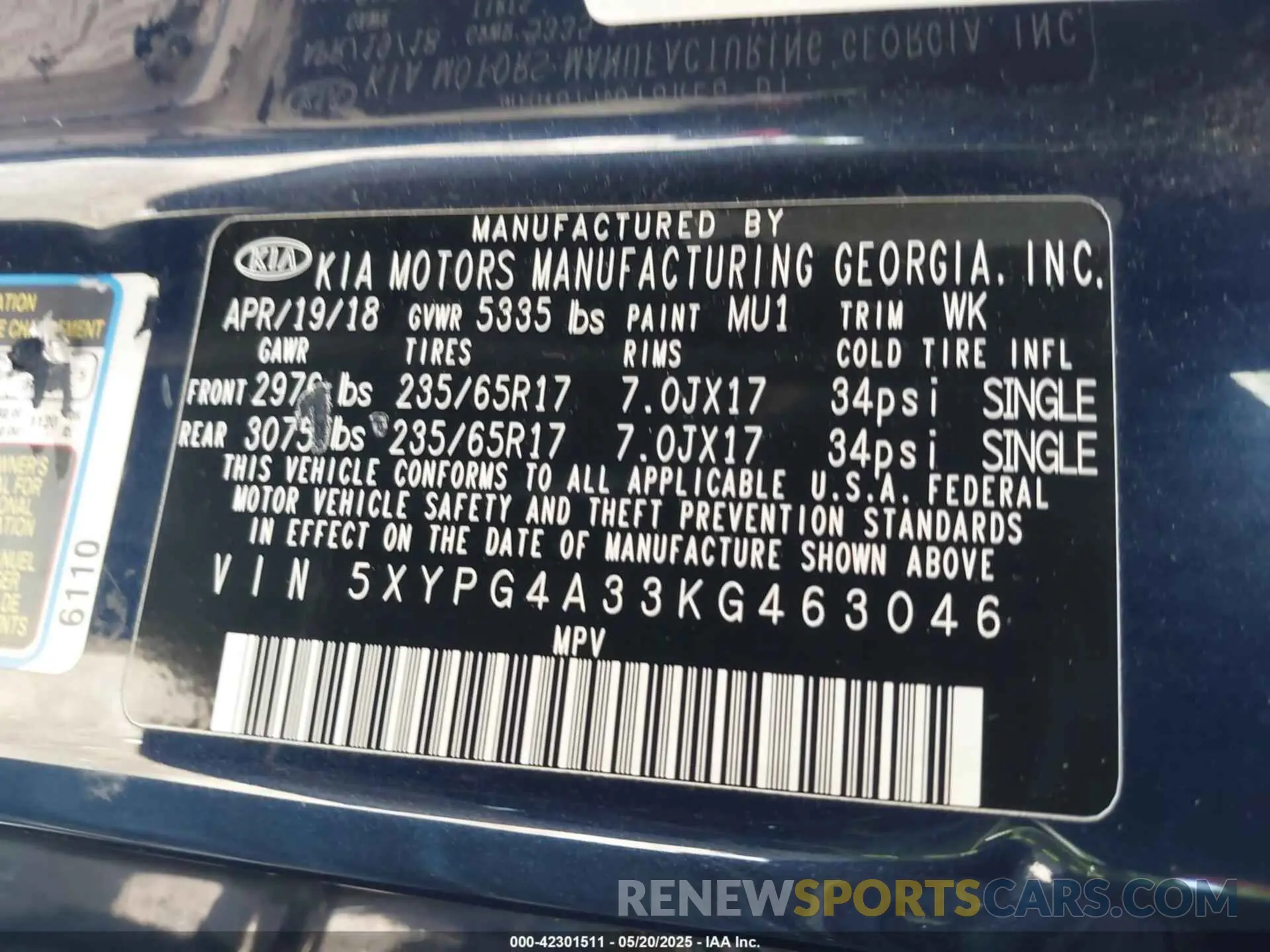 9 fotografías del automóvil dañado 5XYPG4A33KG463046 KIA SORENTO 2019