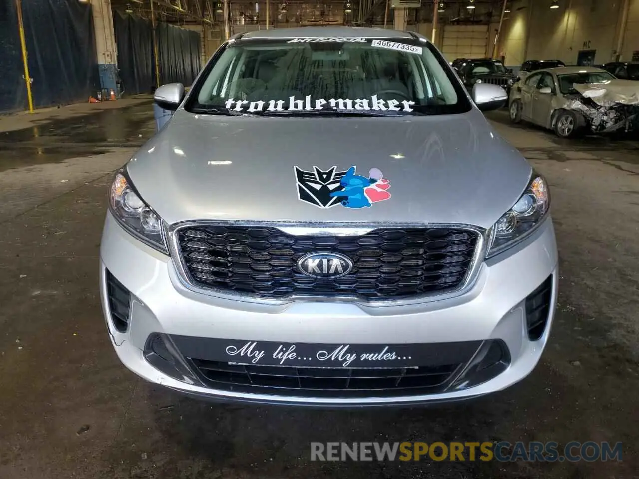 5 fotografías del automóvil dañado 5XYPG4A38KG595395 KIA SORENTO 2019