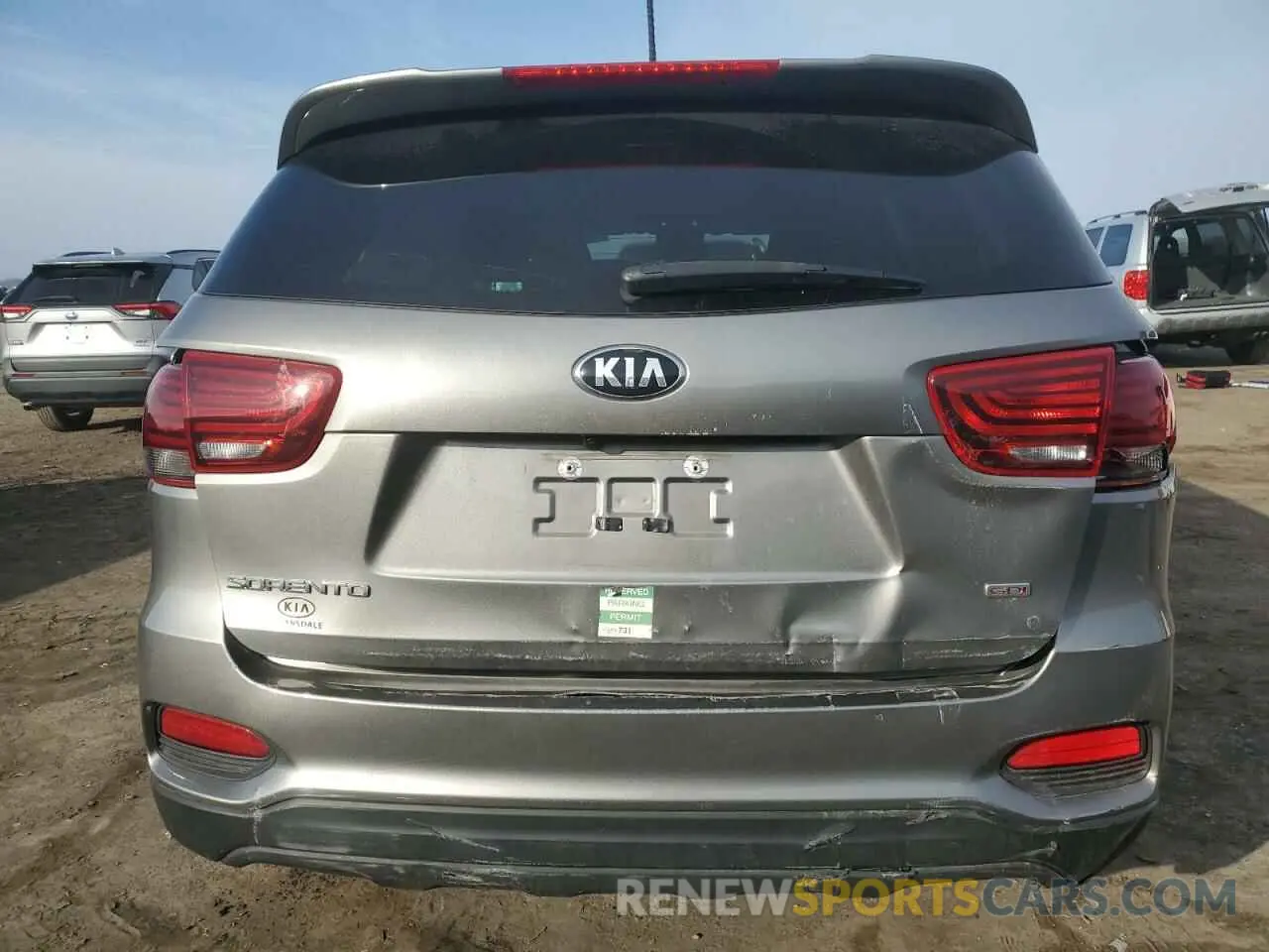 6 fotografías del automóvil dañado 5XYPG4A39KG520477 KIA SORENTO 2019