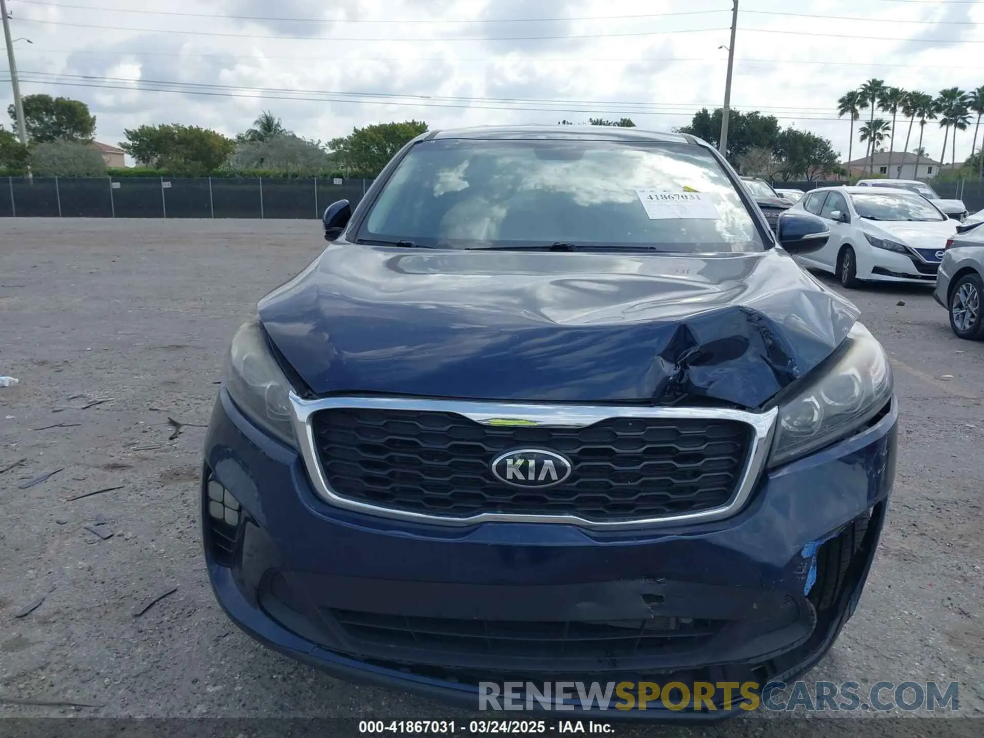 6 fotografías del automóvil dañado 5XYPG4A57KG490476 KIA SORENTO 2019