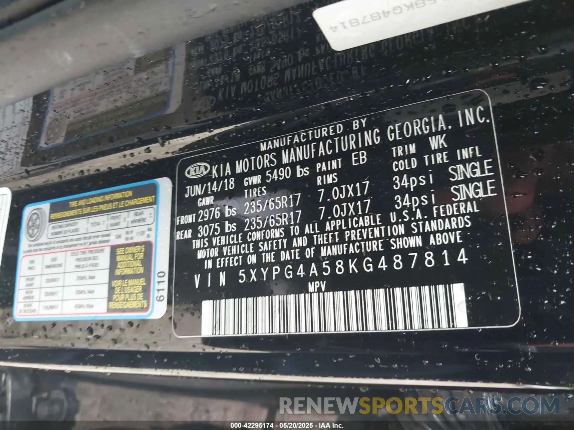 9 fotografías del automóvil dañado 5XYPG4A58KG487814 KIA SORENTO 2019