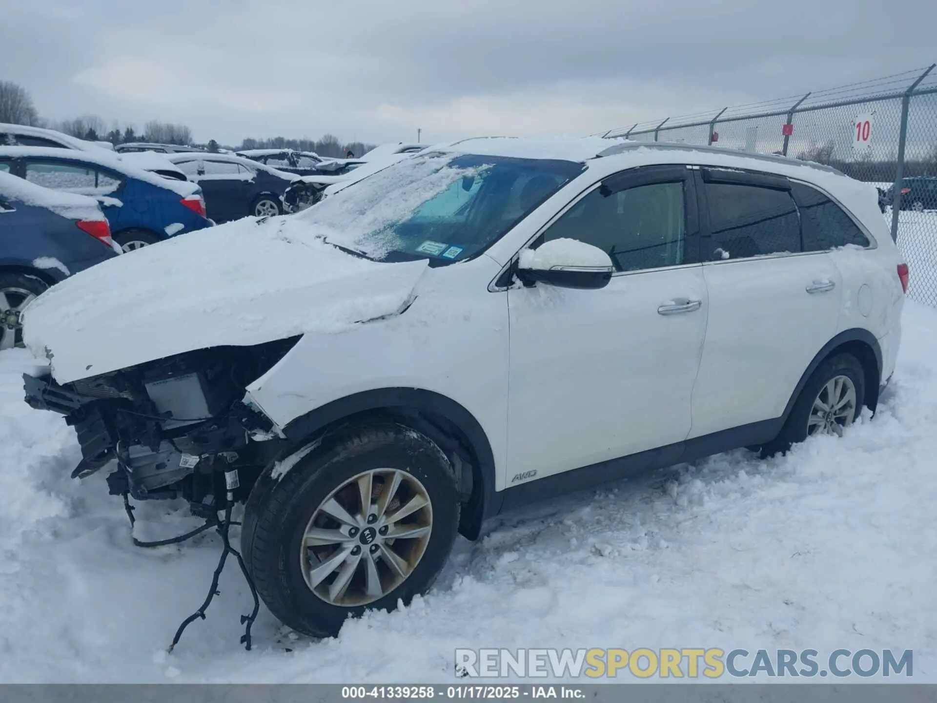 2 fotografías del automóvil dañado 5XYPGDA36KG591197 KIA SORENTO 2019