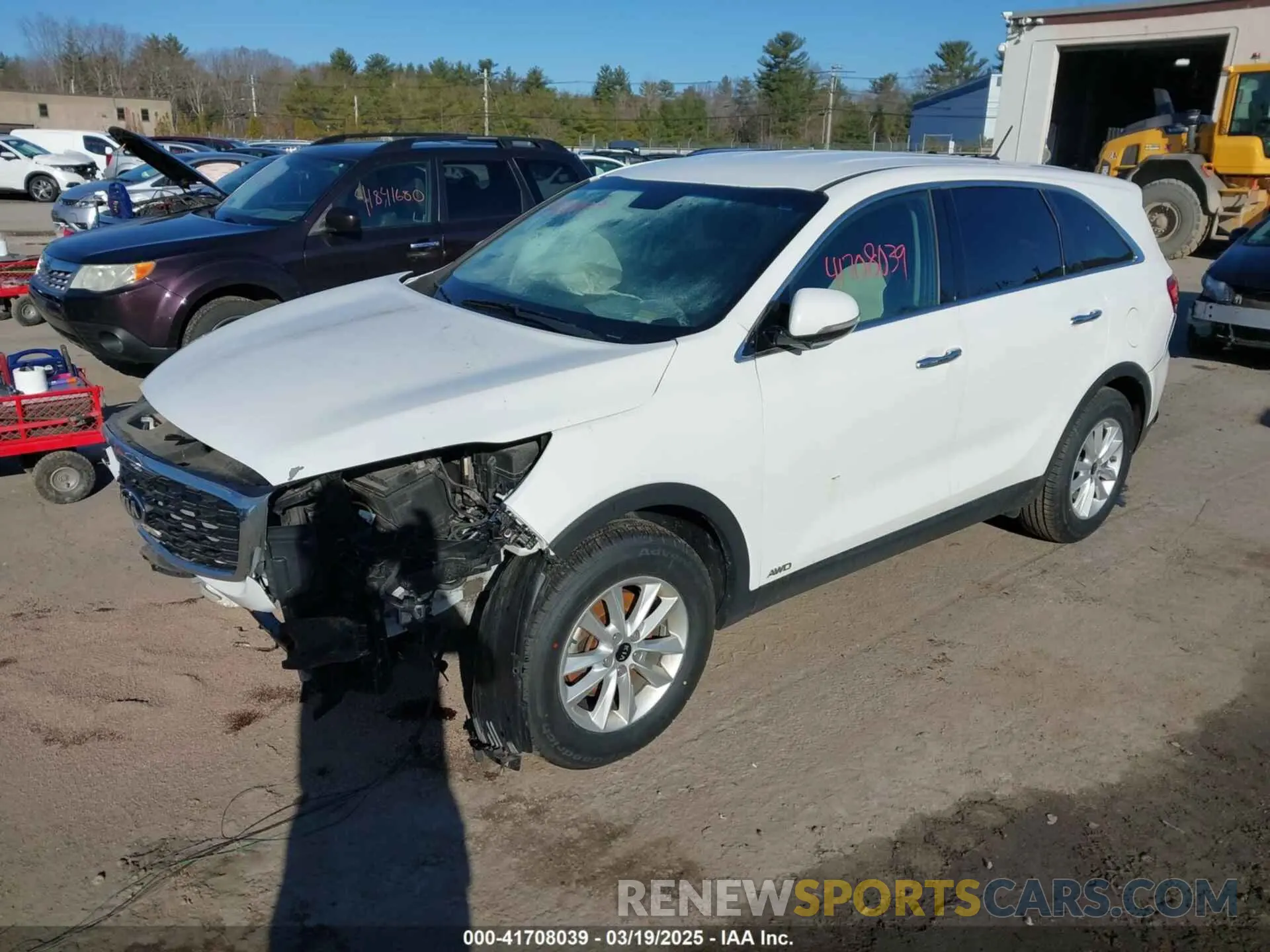 2 fotografías del automóvil dañado 5XYPGDA37KG526732 KIA SORENTO 2019