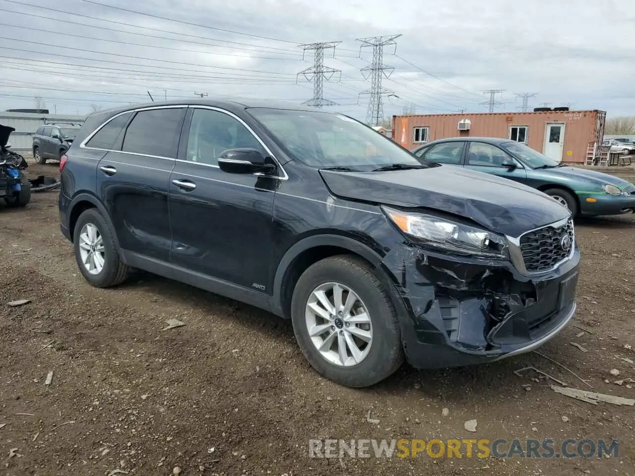 4 fotografías del automóvil dañado 5XYPGDA38KG574658 KIA SORENTO 2019