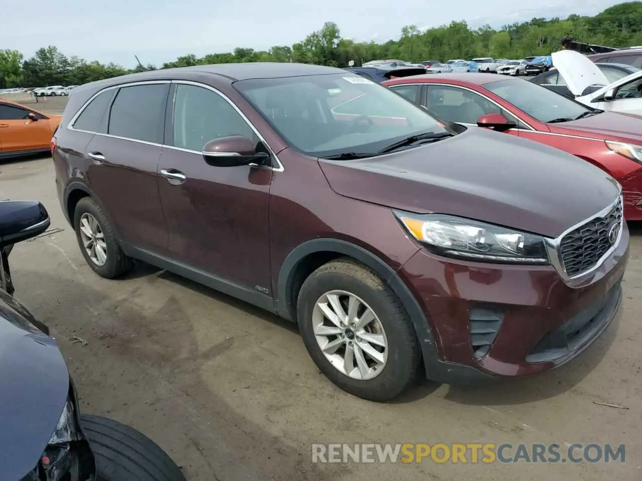 4 fotografías del automóvil dañado 5XYPGDA3XKG558803 KIA SORENTO 2019