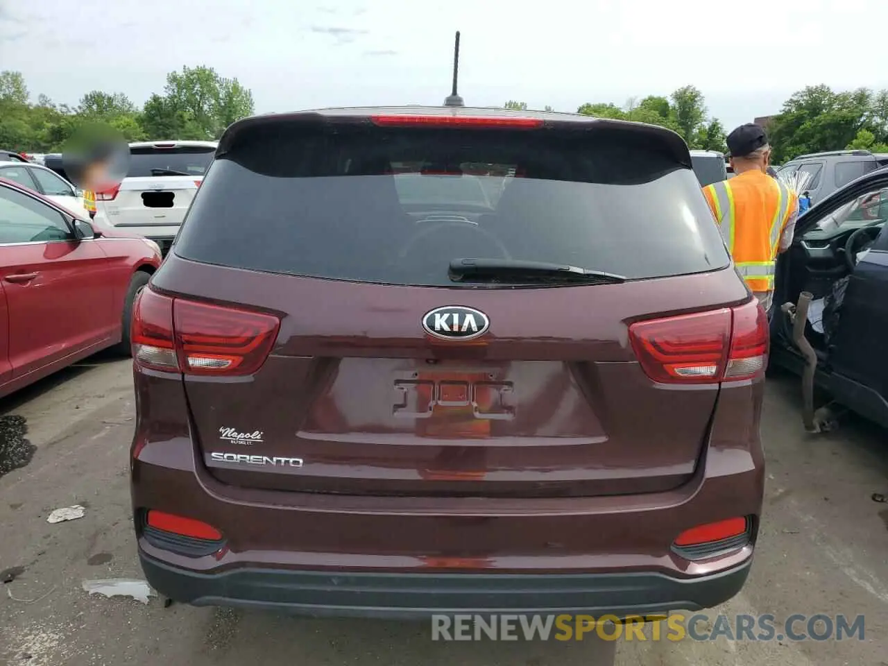 6 fotografías del automóvil dañado 5XYPGDA3XKG558803 KIA SORENTO 2019