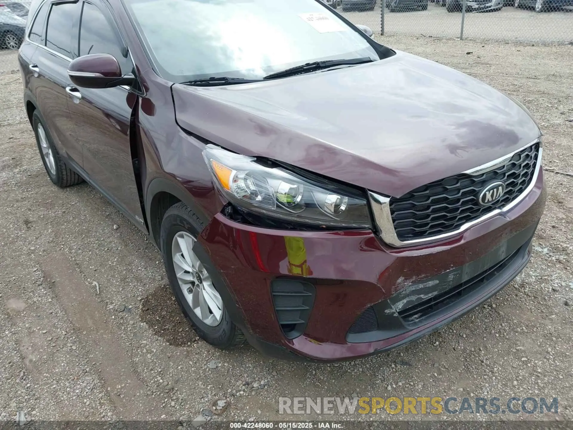 6 fotografías del automóvil dañado 5XYPGDA55KG447576 KIA SORENTO 2019