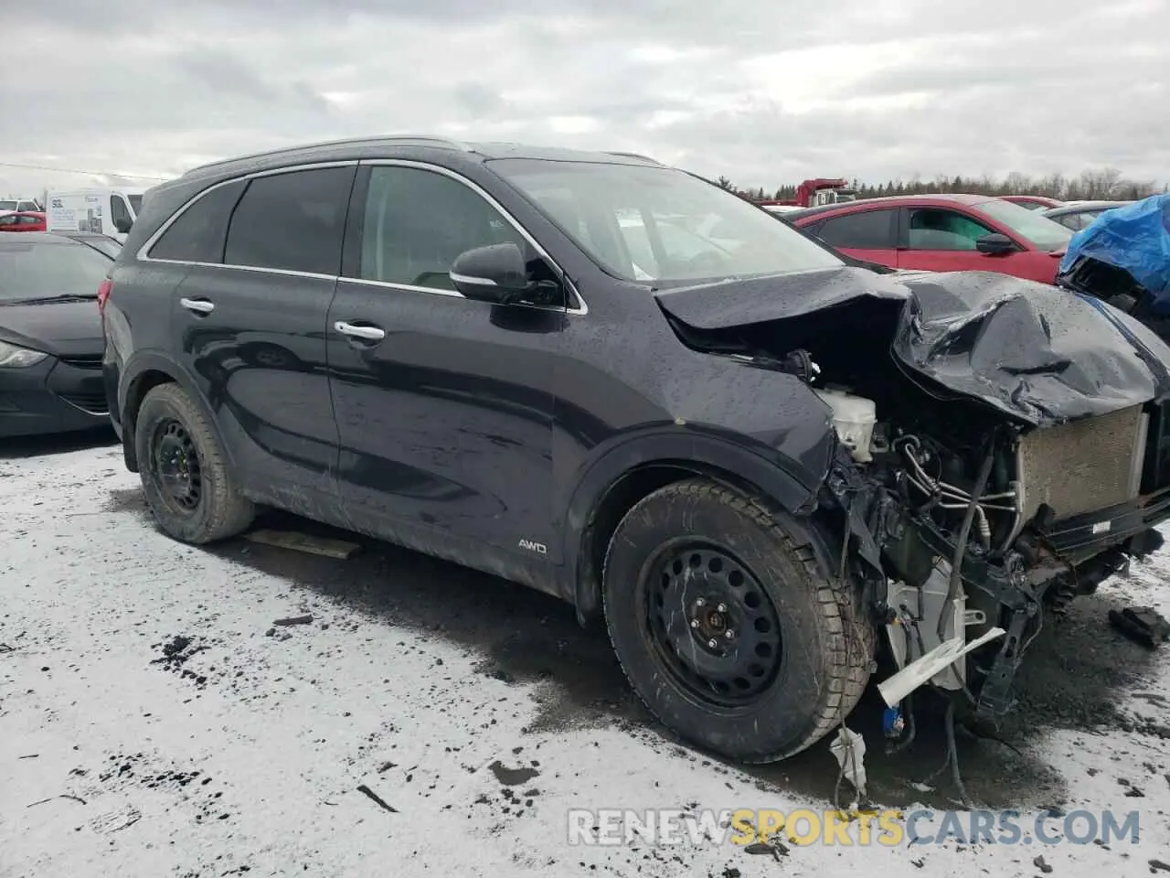 4 fotografías del automóvil dañado 5XYPGDA55KG549699 KIA SORENTO 2019