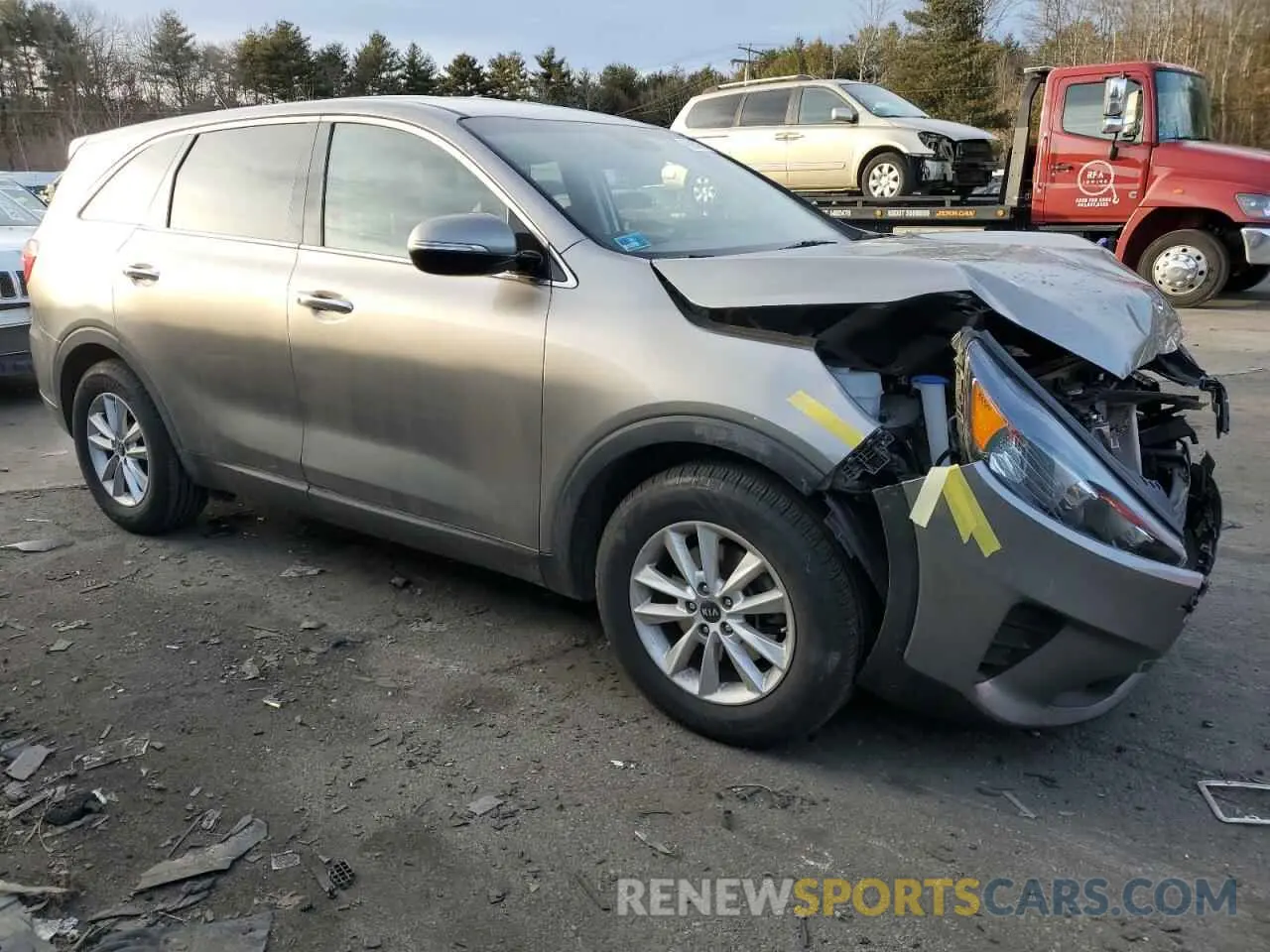 4 fotografías del automóvil dañado 5XYPGDA5XKG449209 KIA SORENTO 2019