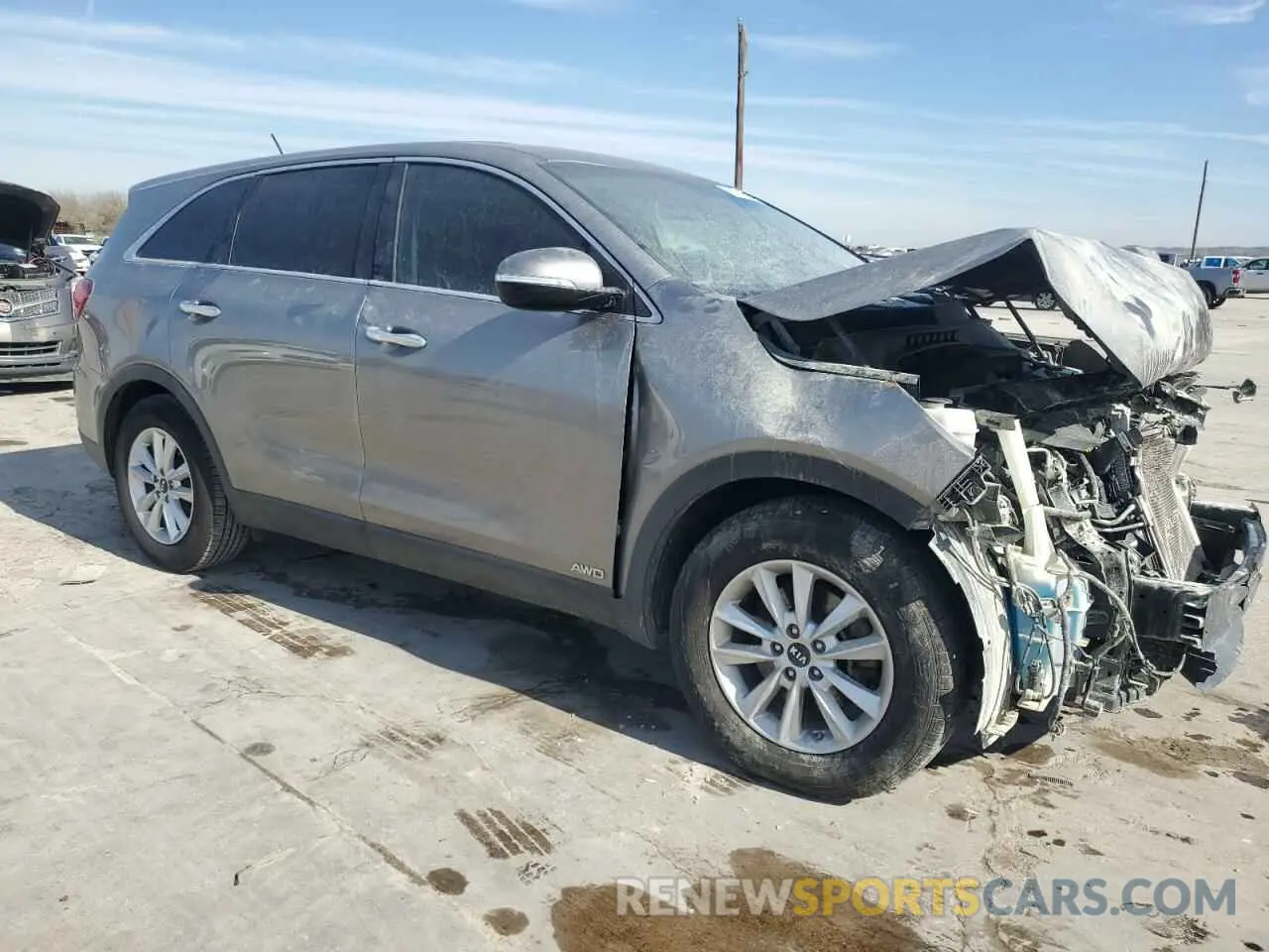 4 fotografías del automóvil dañado 5XYPGDA5XKG466611 KIA SORENTO 2019