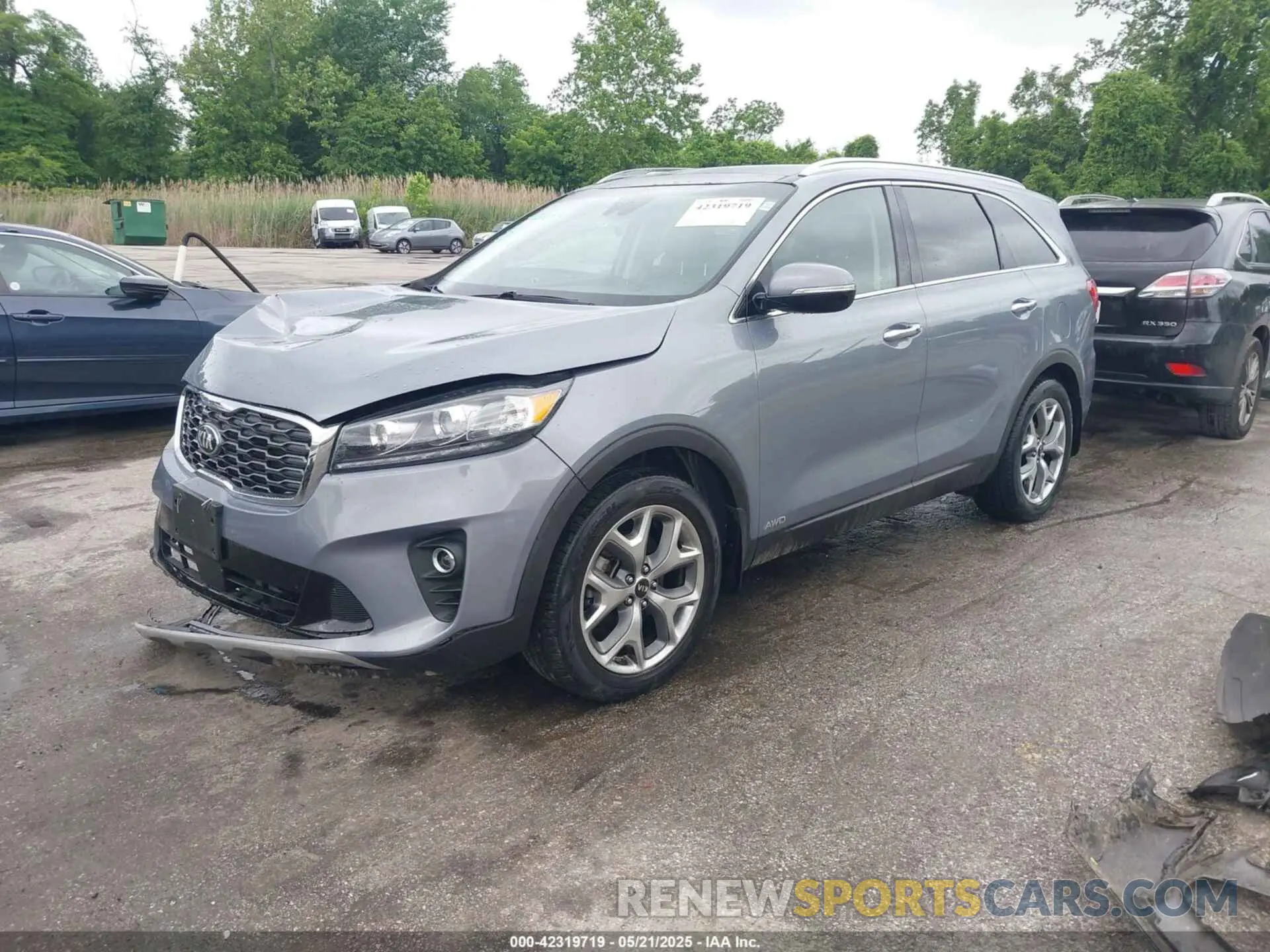 2 fotografías del automóvil dañado 5XYPHDA53KG604860 KIA SORENTO 2019