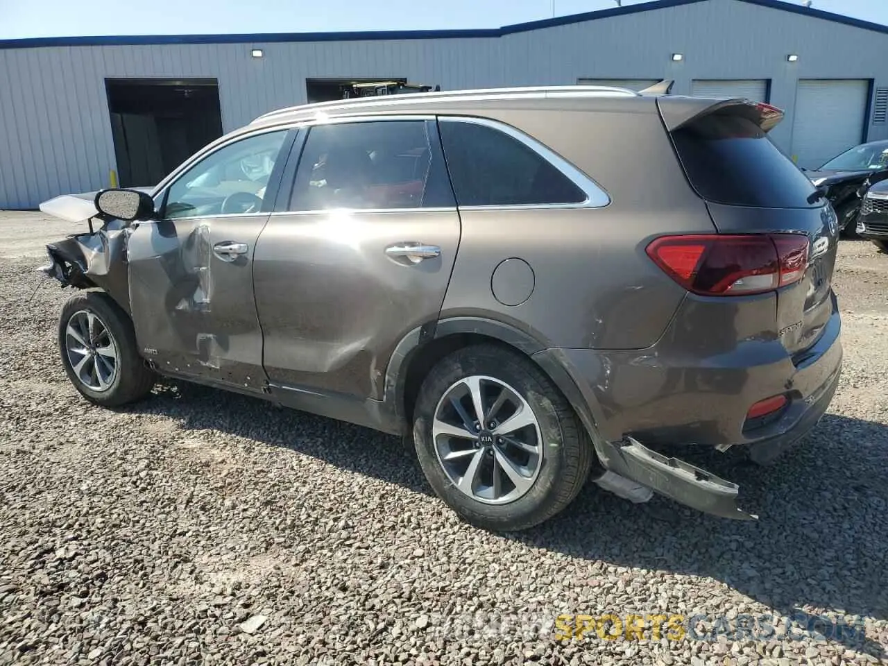 2 fotografías del automóvil dañado 5XYPHDA59KG448467 KIA SORENTO 2019